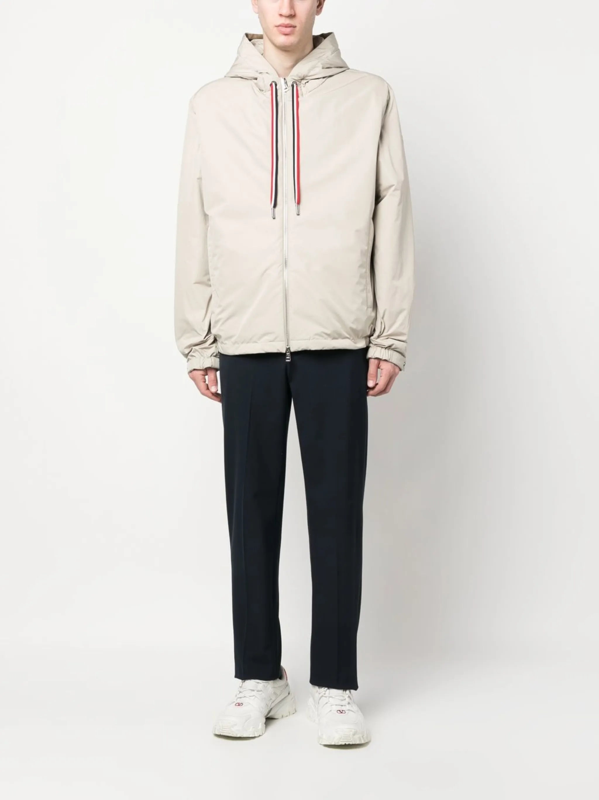 logo-patch hooded jacket