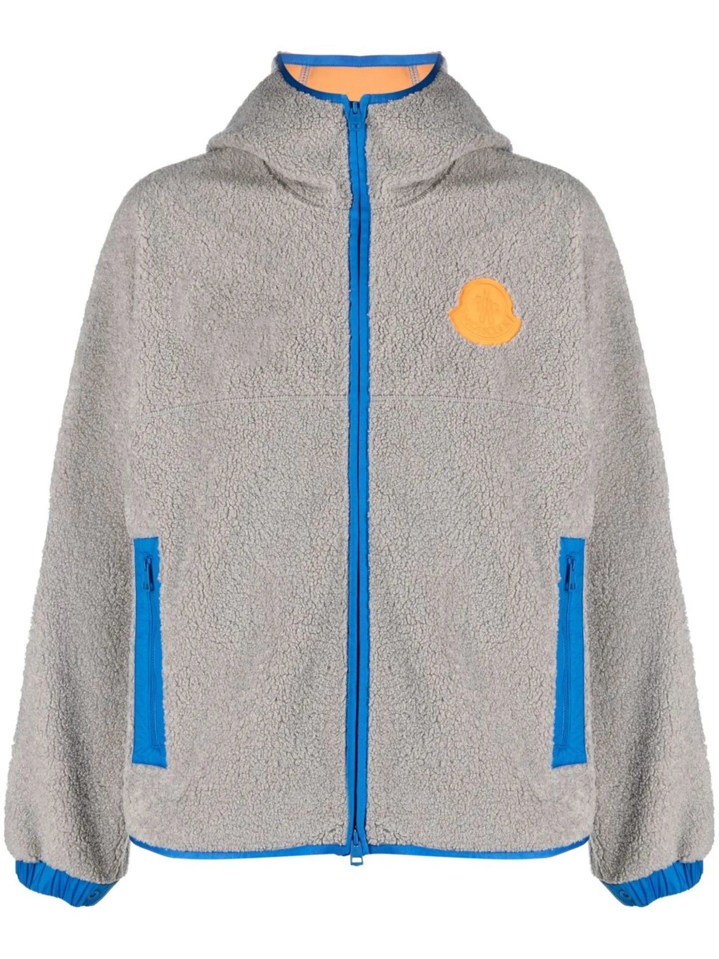 contrast-trim textured jacket