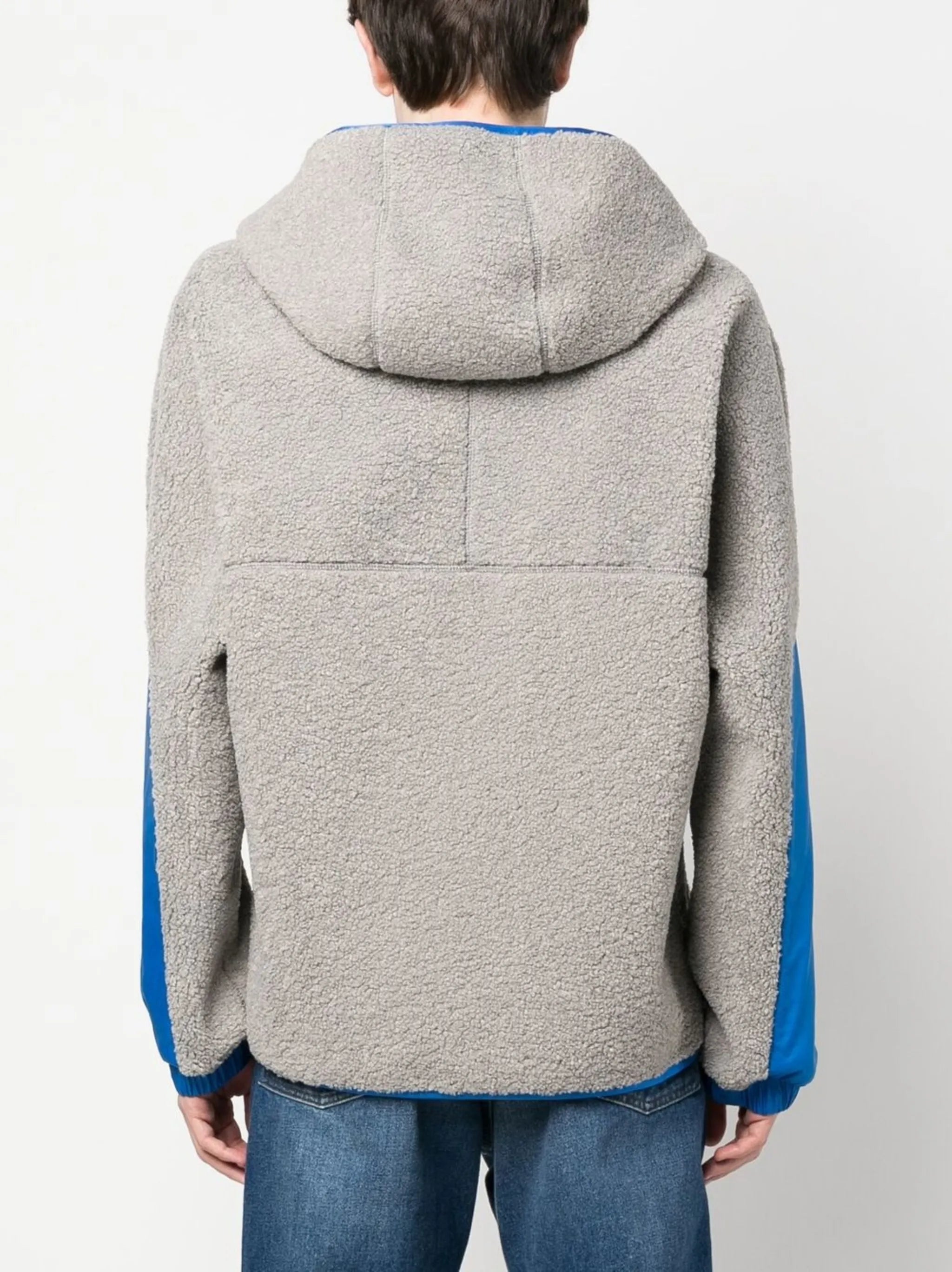 contrast-trim textured jacket