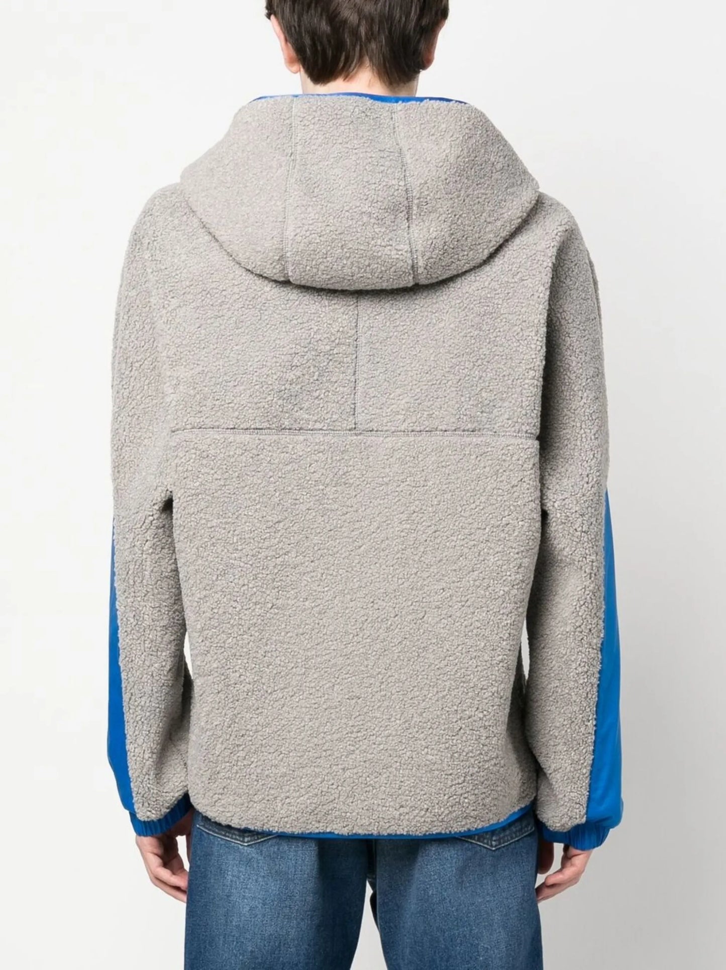 contrast-trim textured jacket
