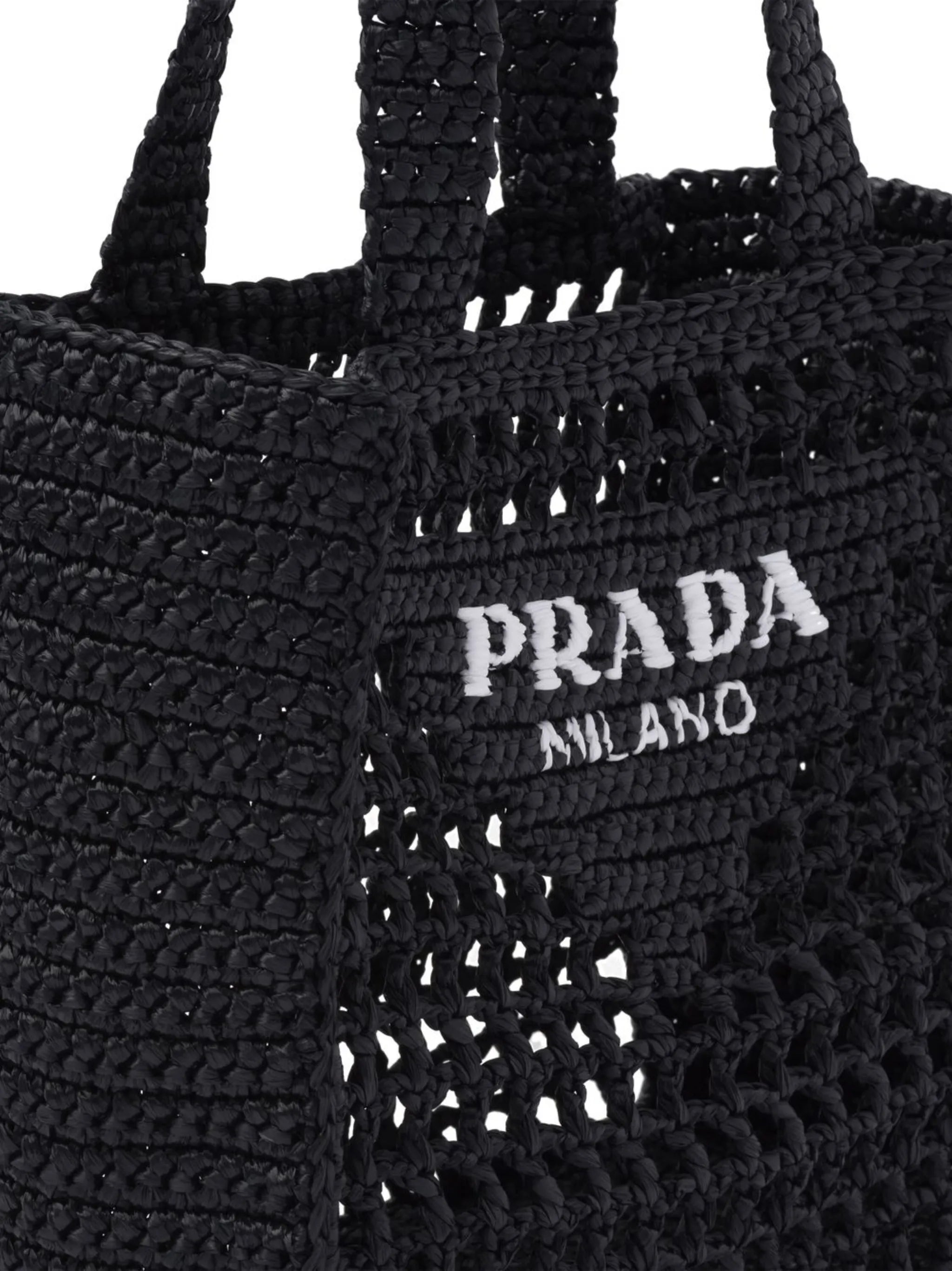 small raffia-woven tote bag