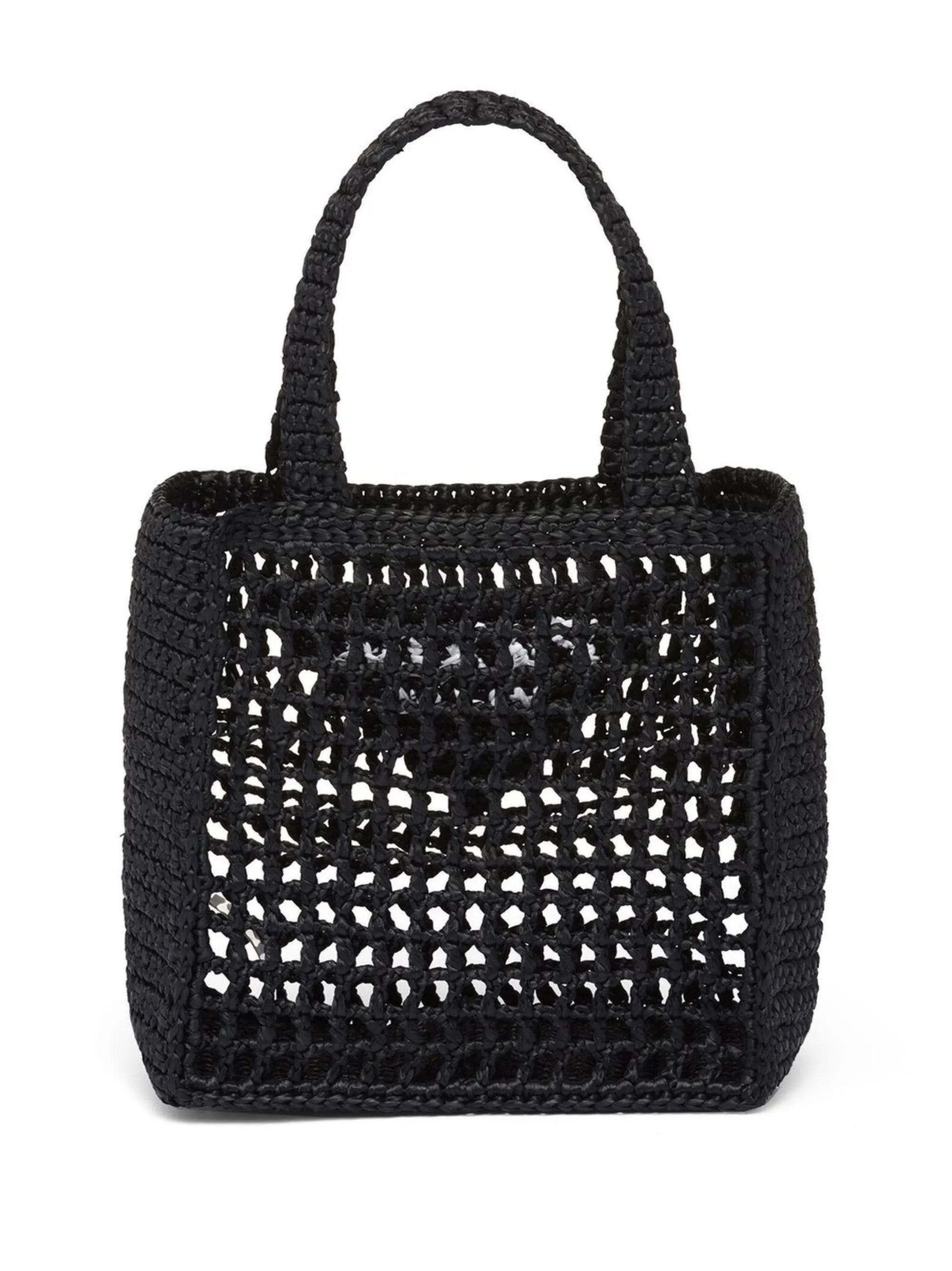 small raffia-woven tote bag
