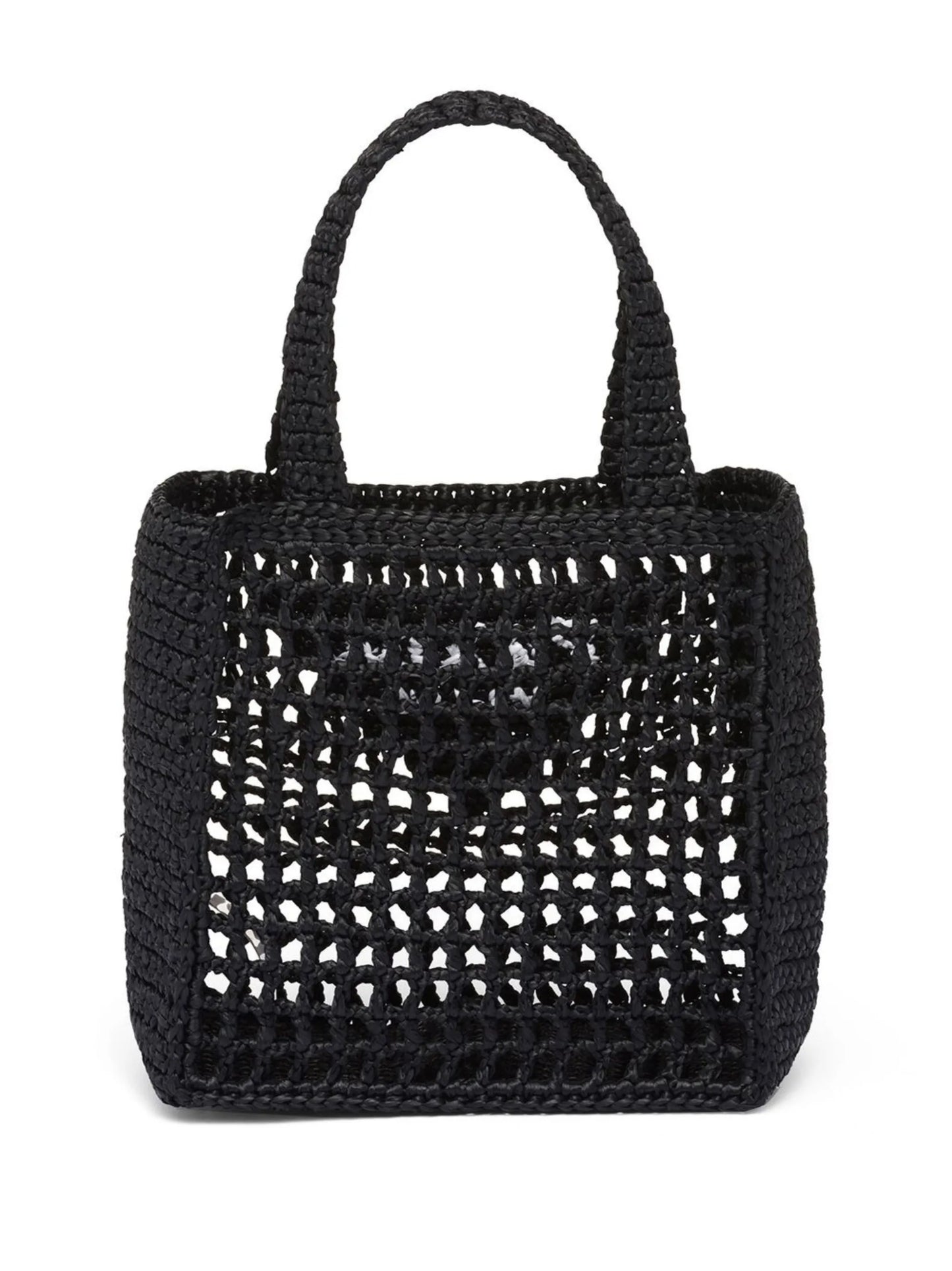 small raffia-woven tote bag