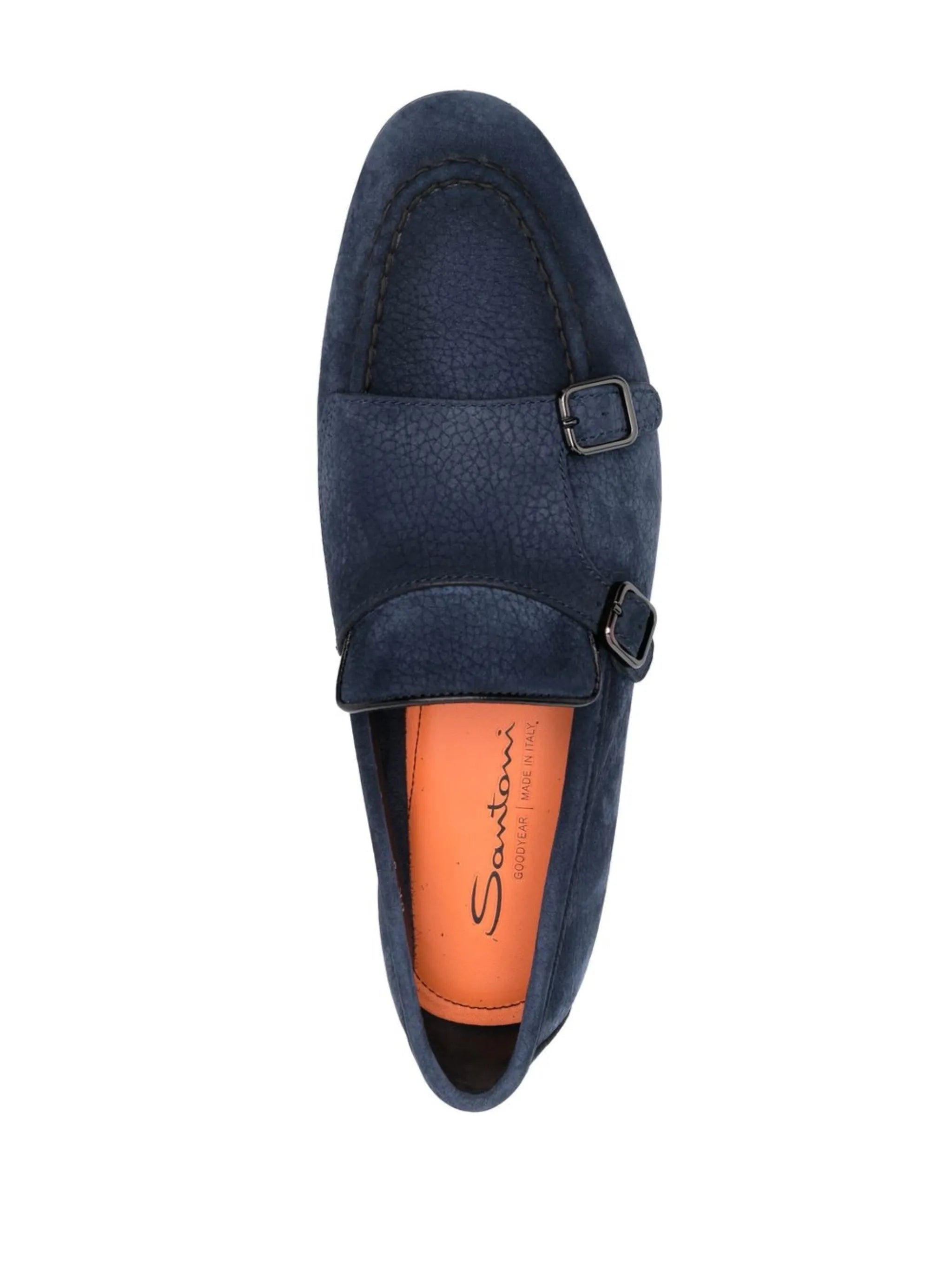 suede-leather monk shoes