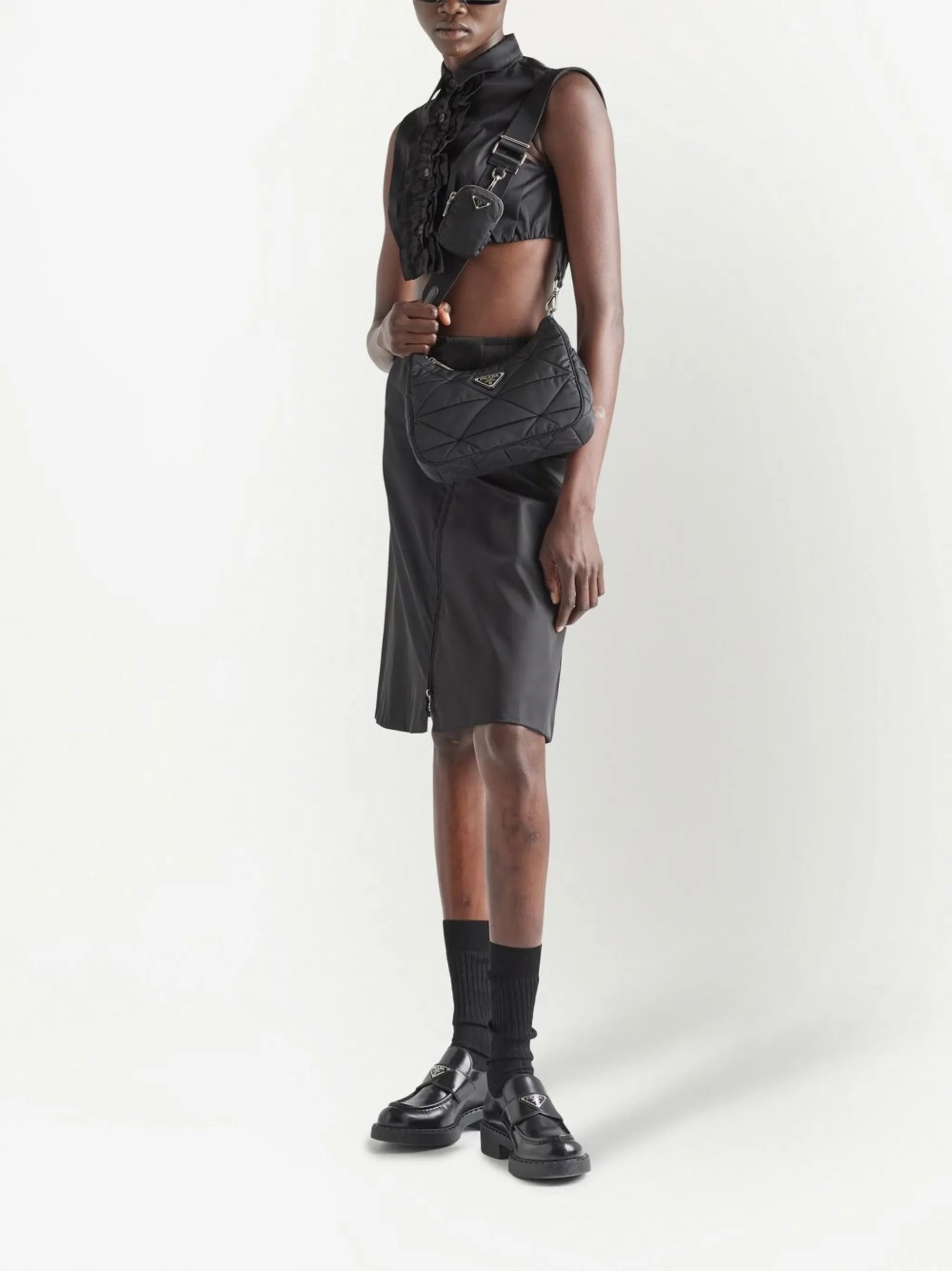 Padded Re-Nylon shoulder bag