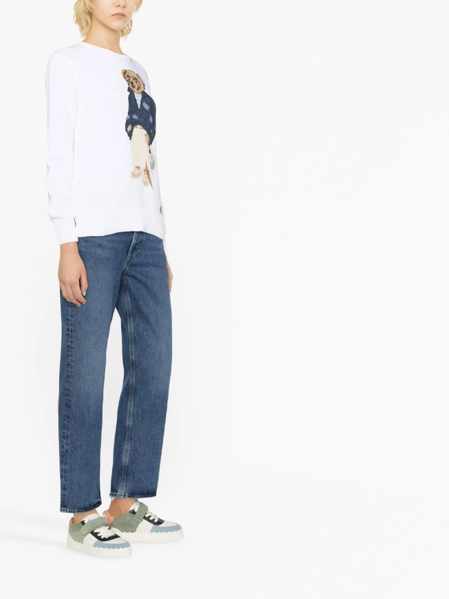 Polo Bear intarsia-knit jumper