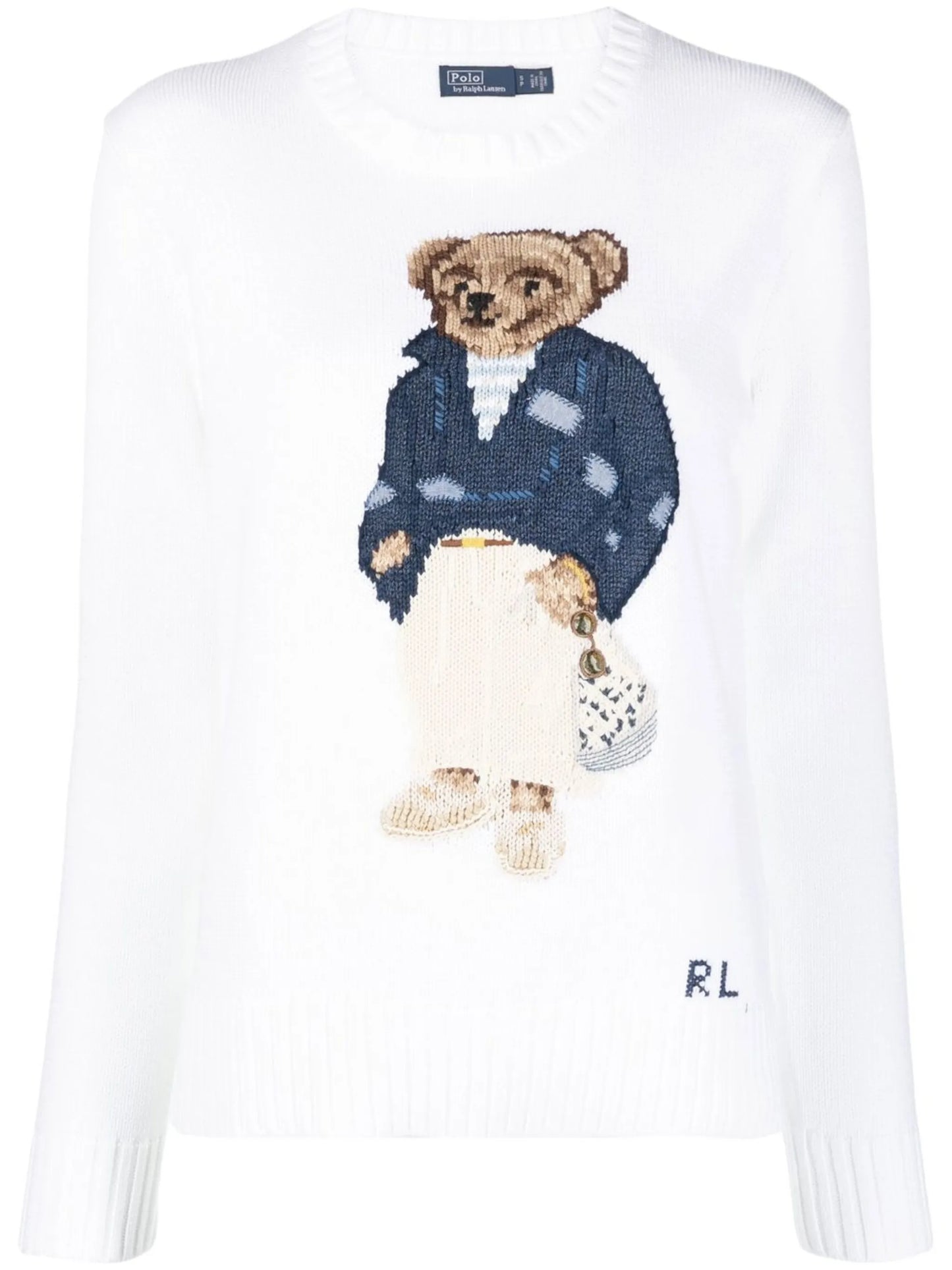 Polo Bear intarsia-knit jumper