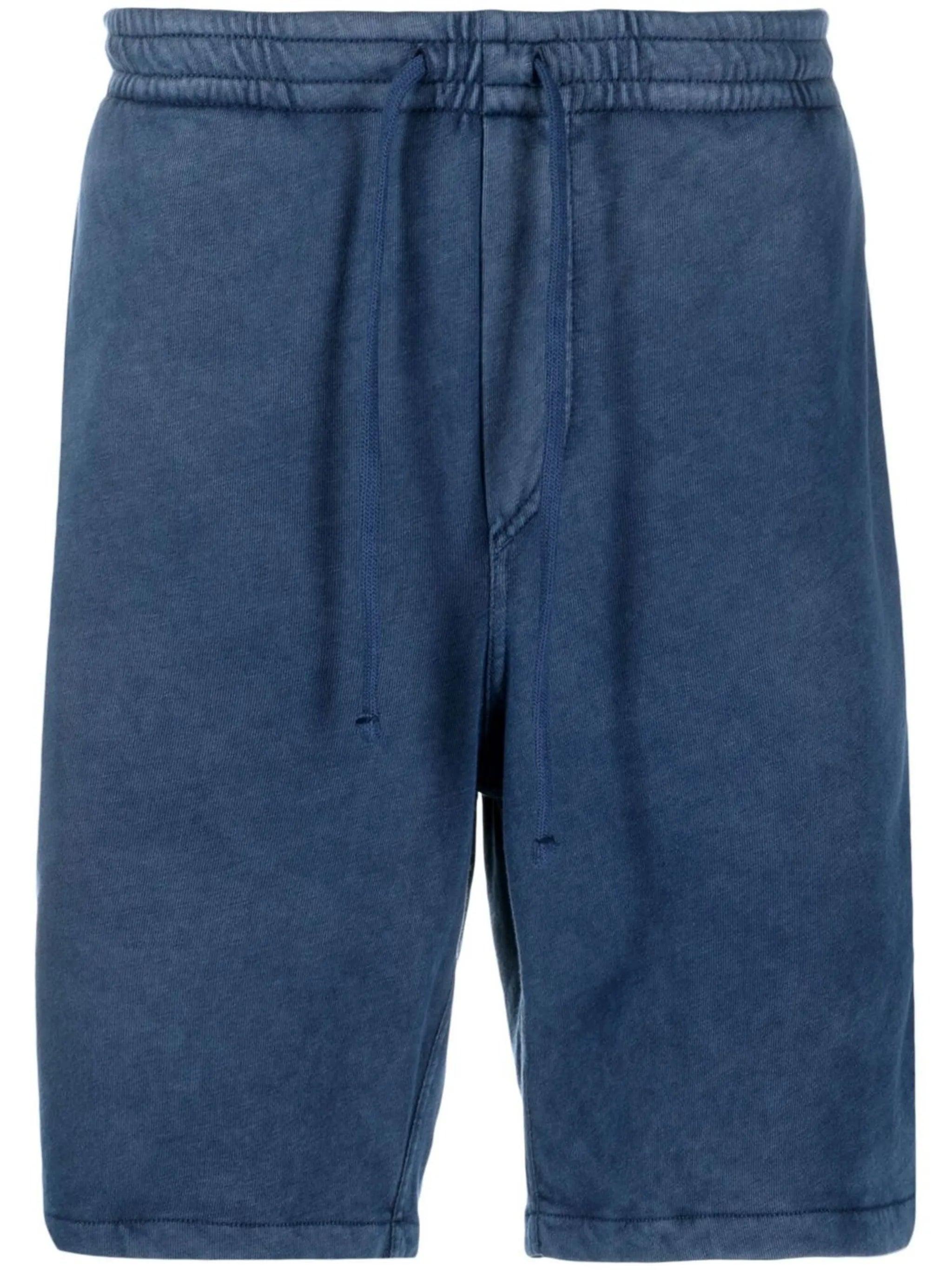drawstring cotton track shorts