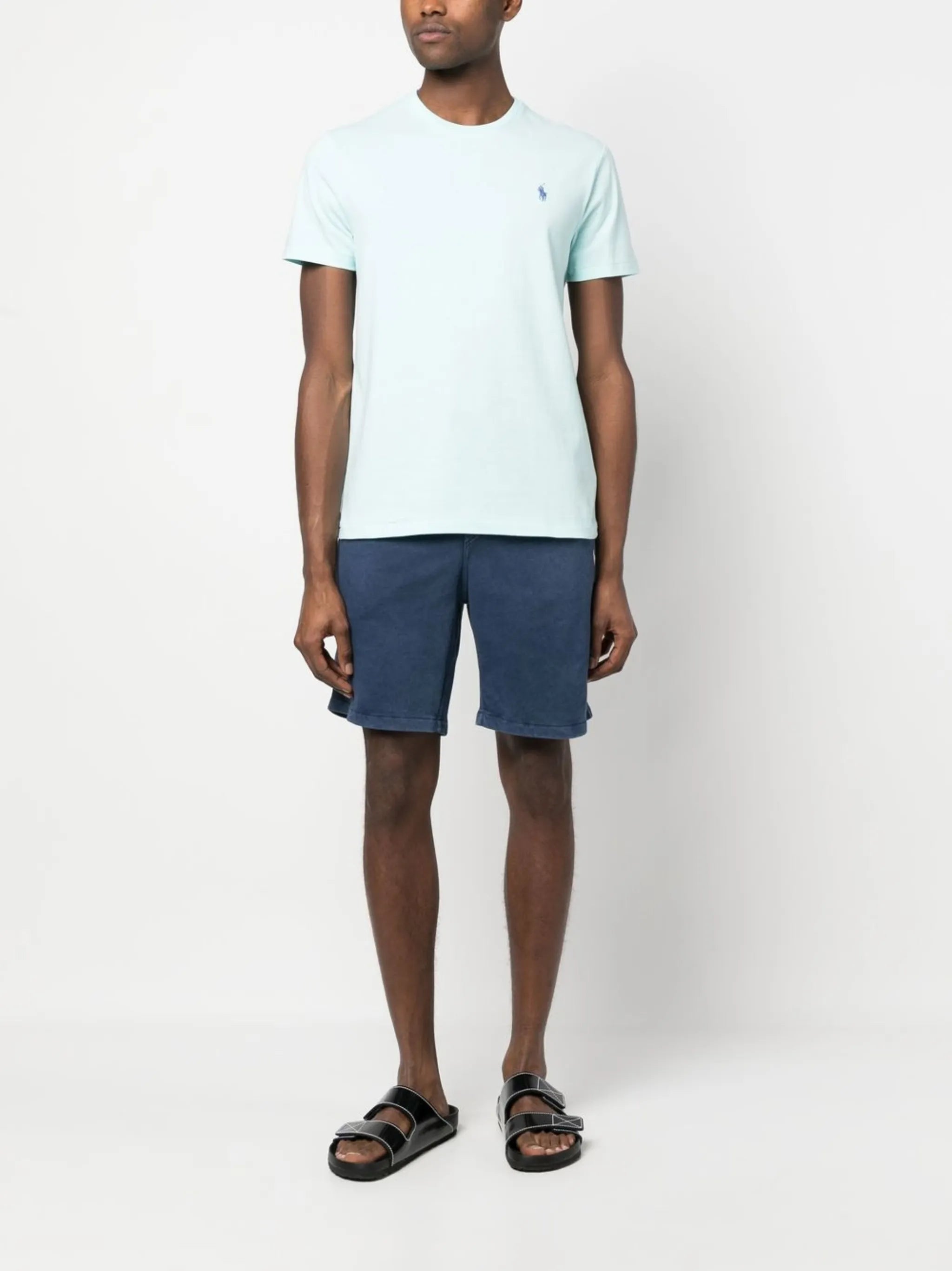 drawstring cotton track shorts