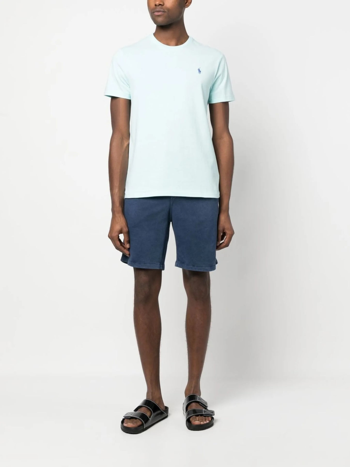 drawstring cotton track shorts