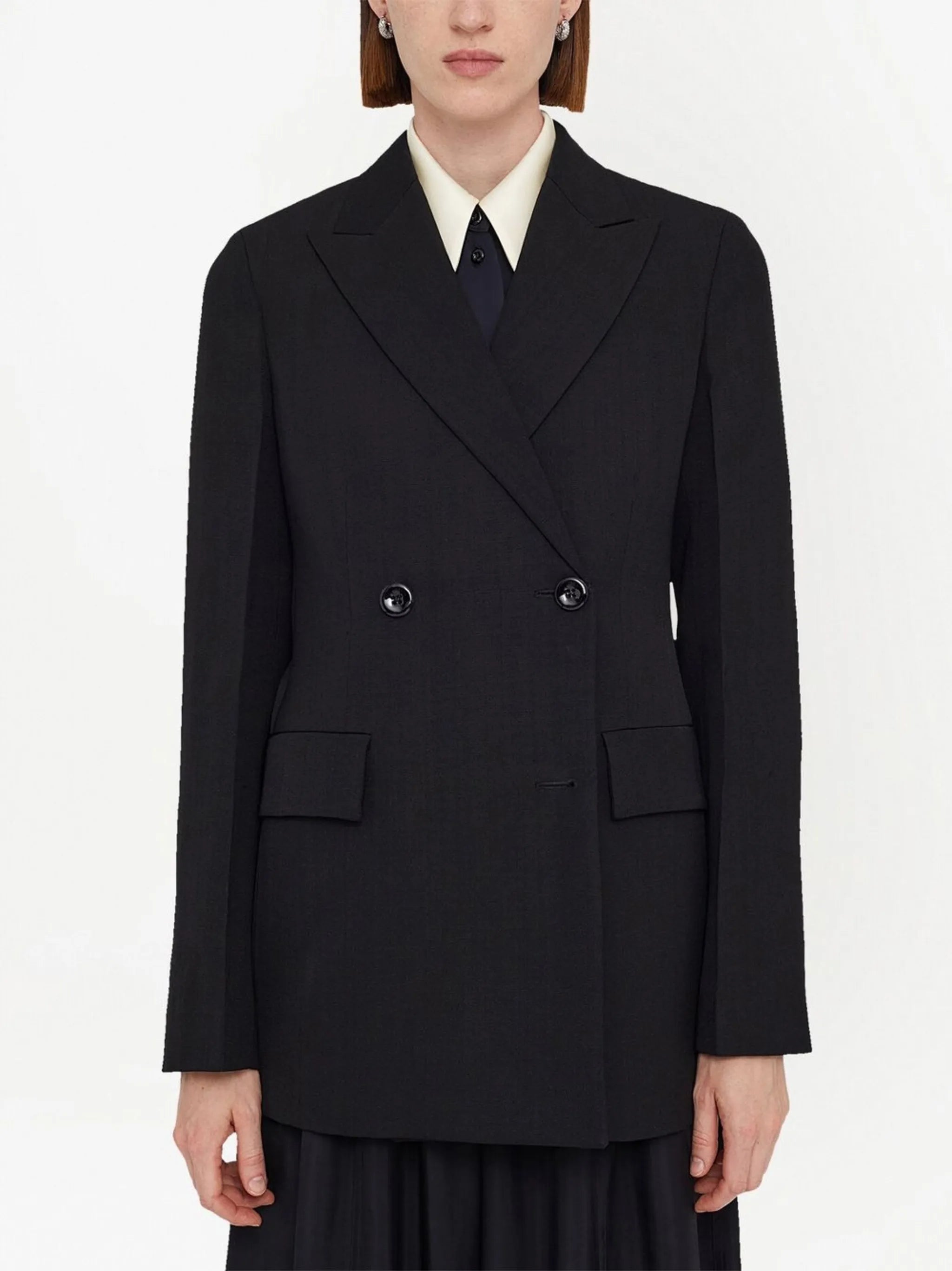 double-breasted tailored blazer