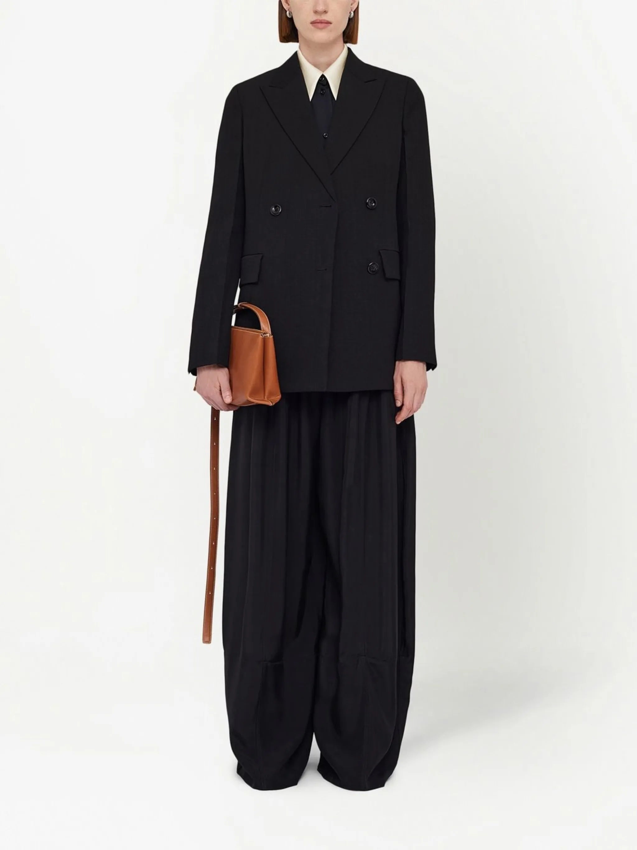 double-breasted tailored blazer