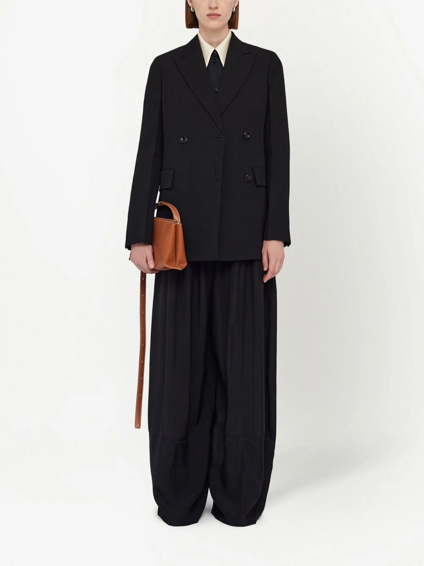 double-breasted tailored blazer