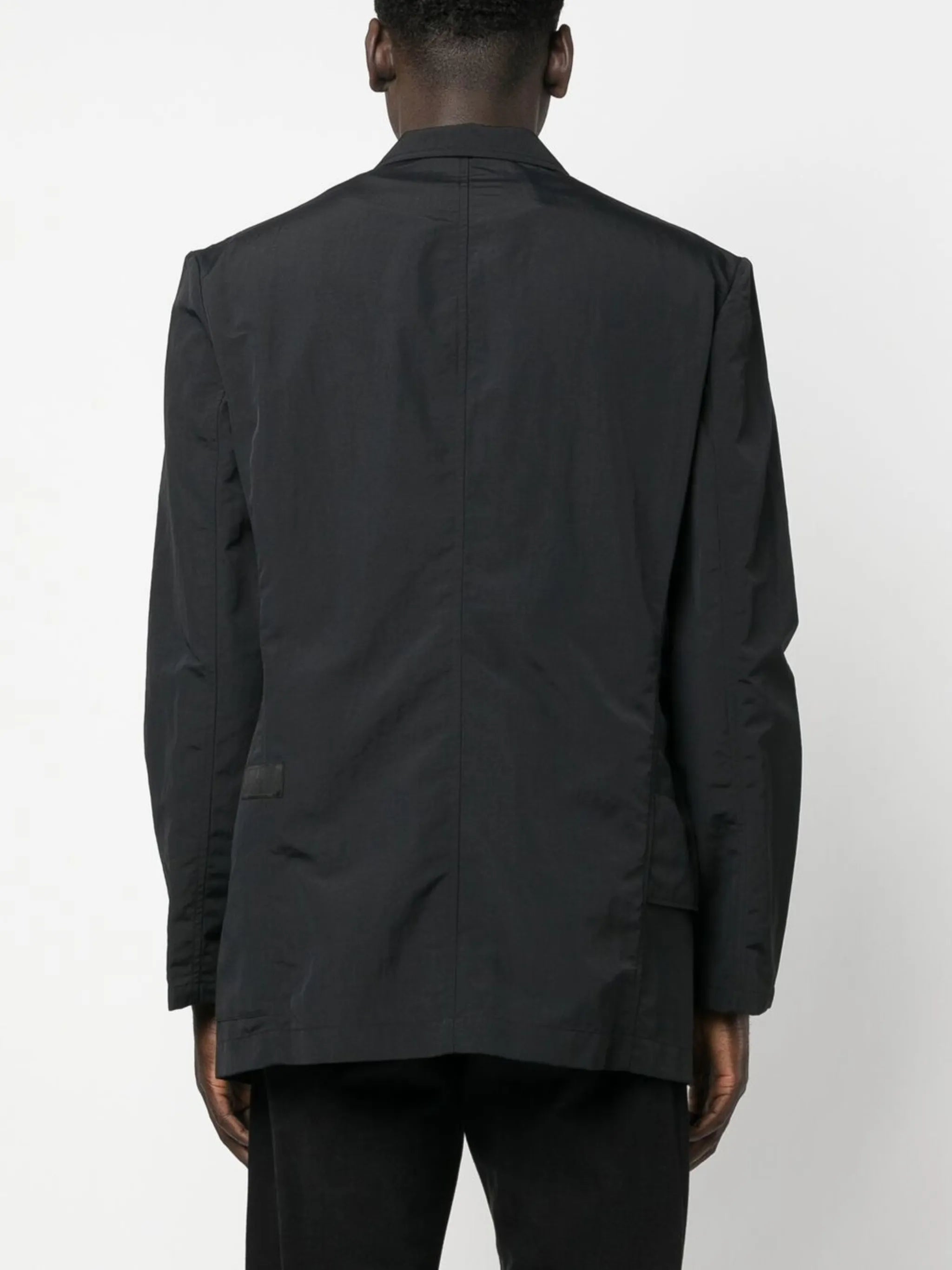 CR Nyl crease-effect single-breasted blazer