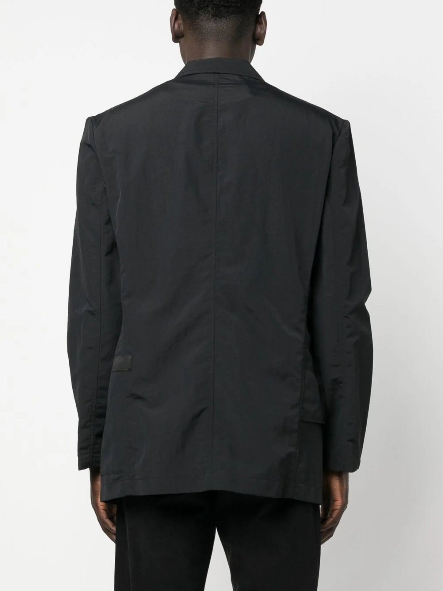 CR Nyl crease-effect single-breasted blazer