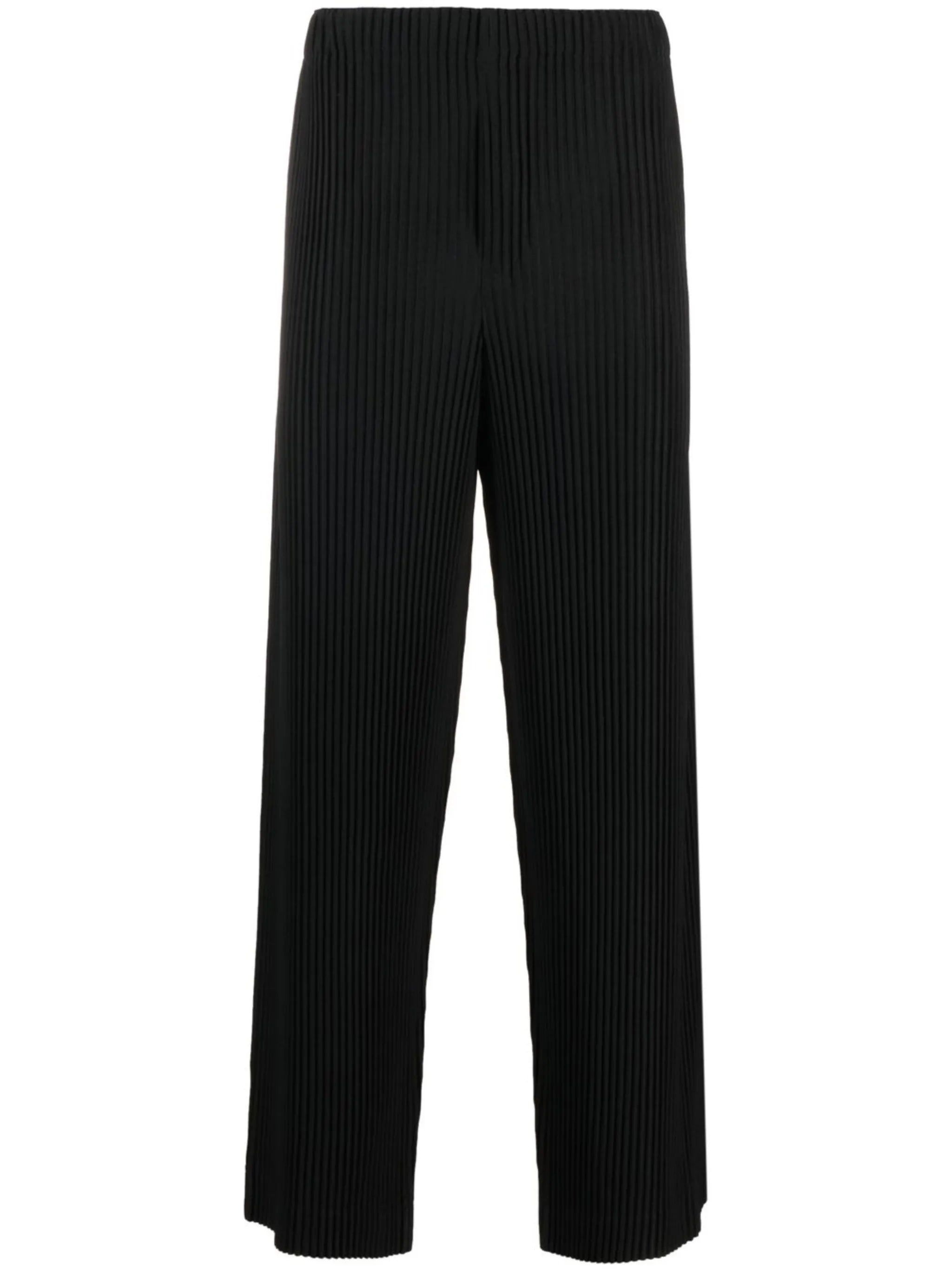 straight-leg plissé trousers