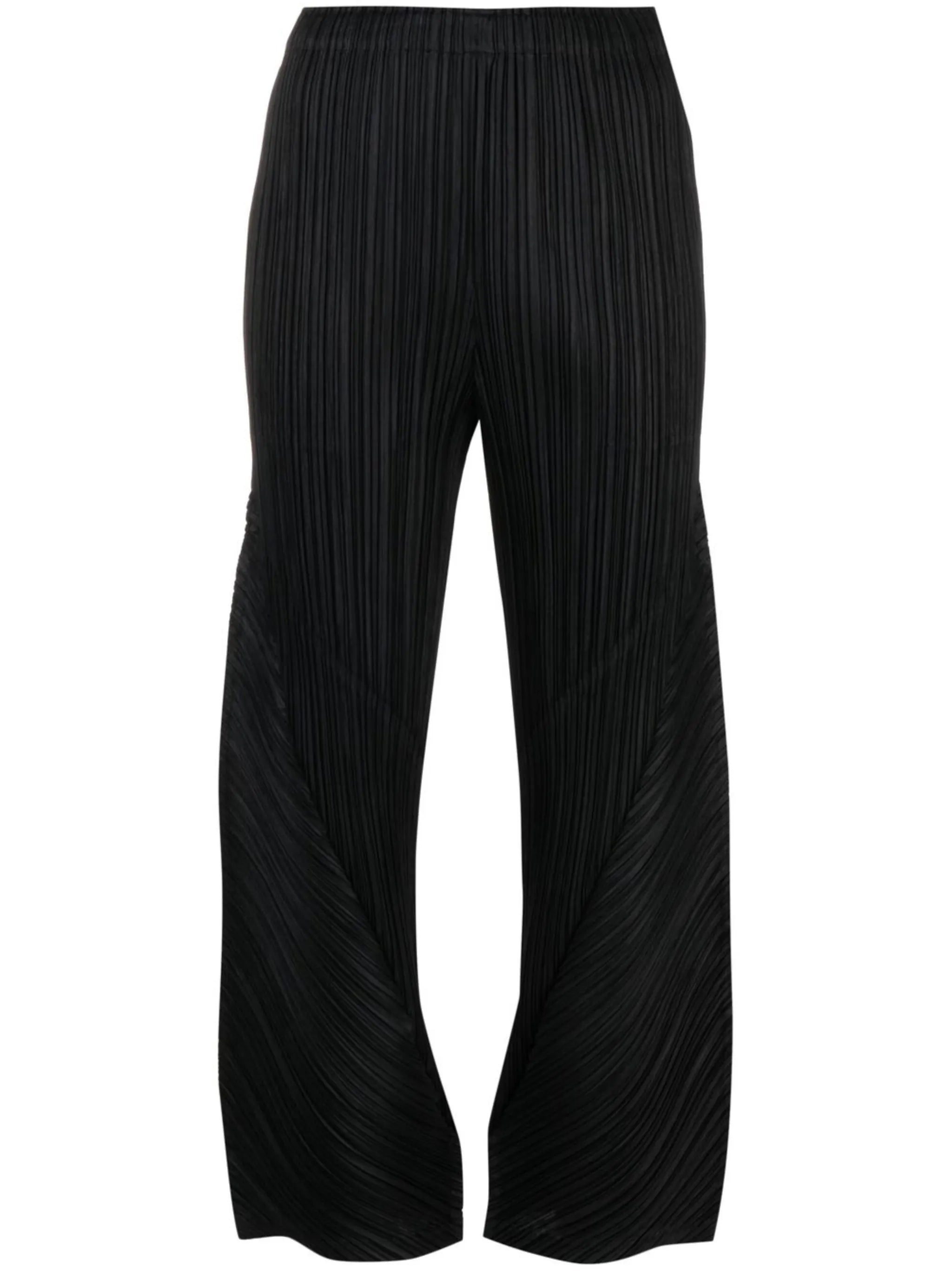 cropped plissé trousers