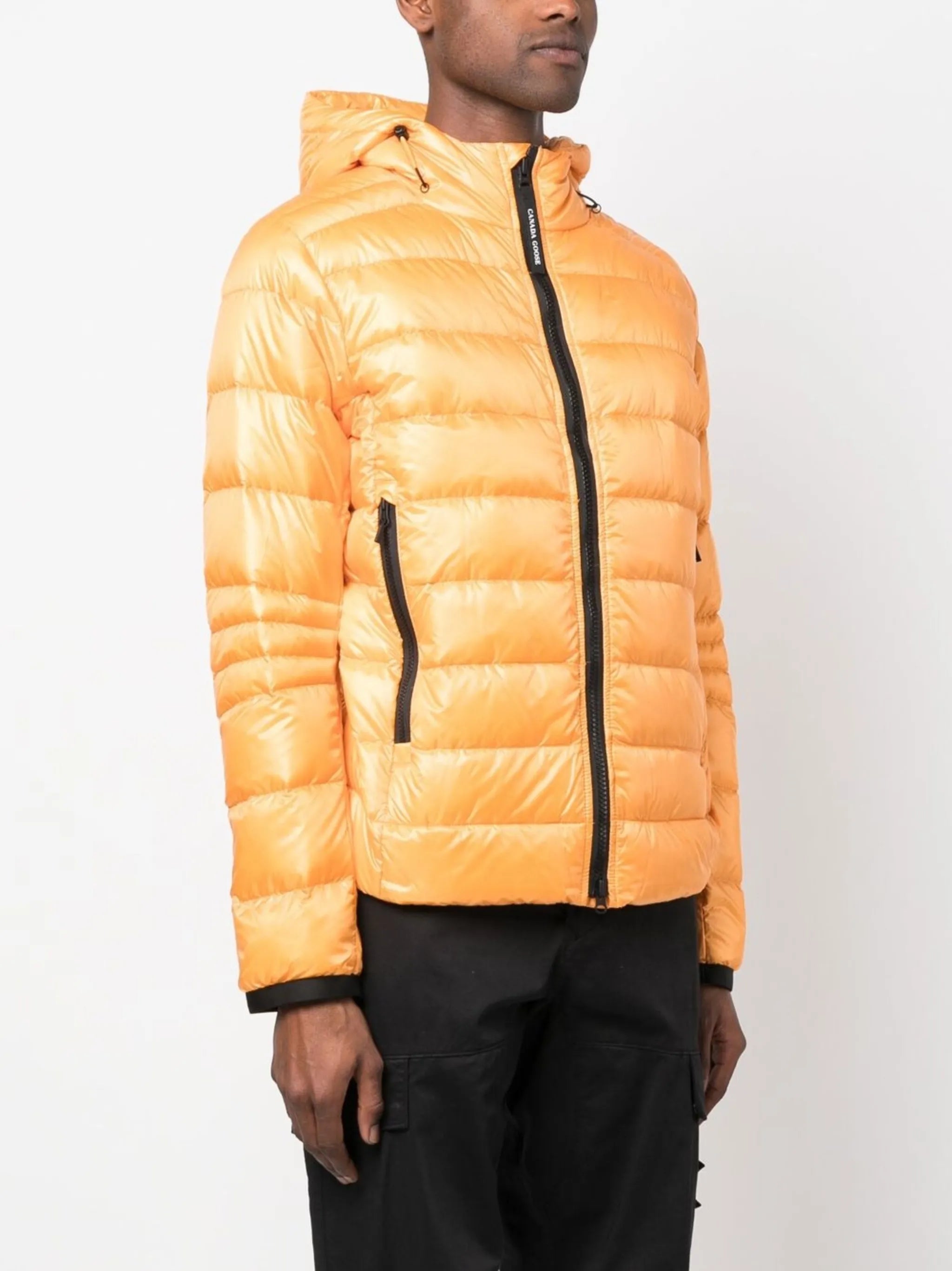 logo-patch hooded puffer jakcet