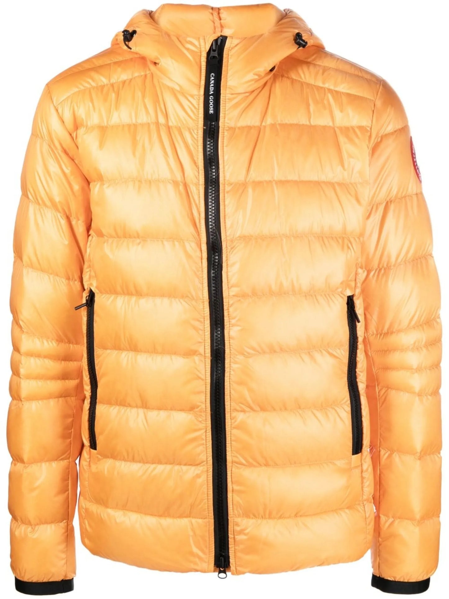 logo-patch hooded puffer jakcet