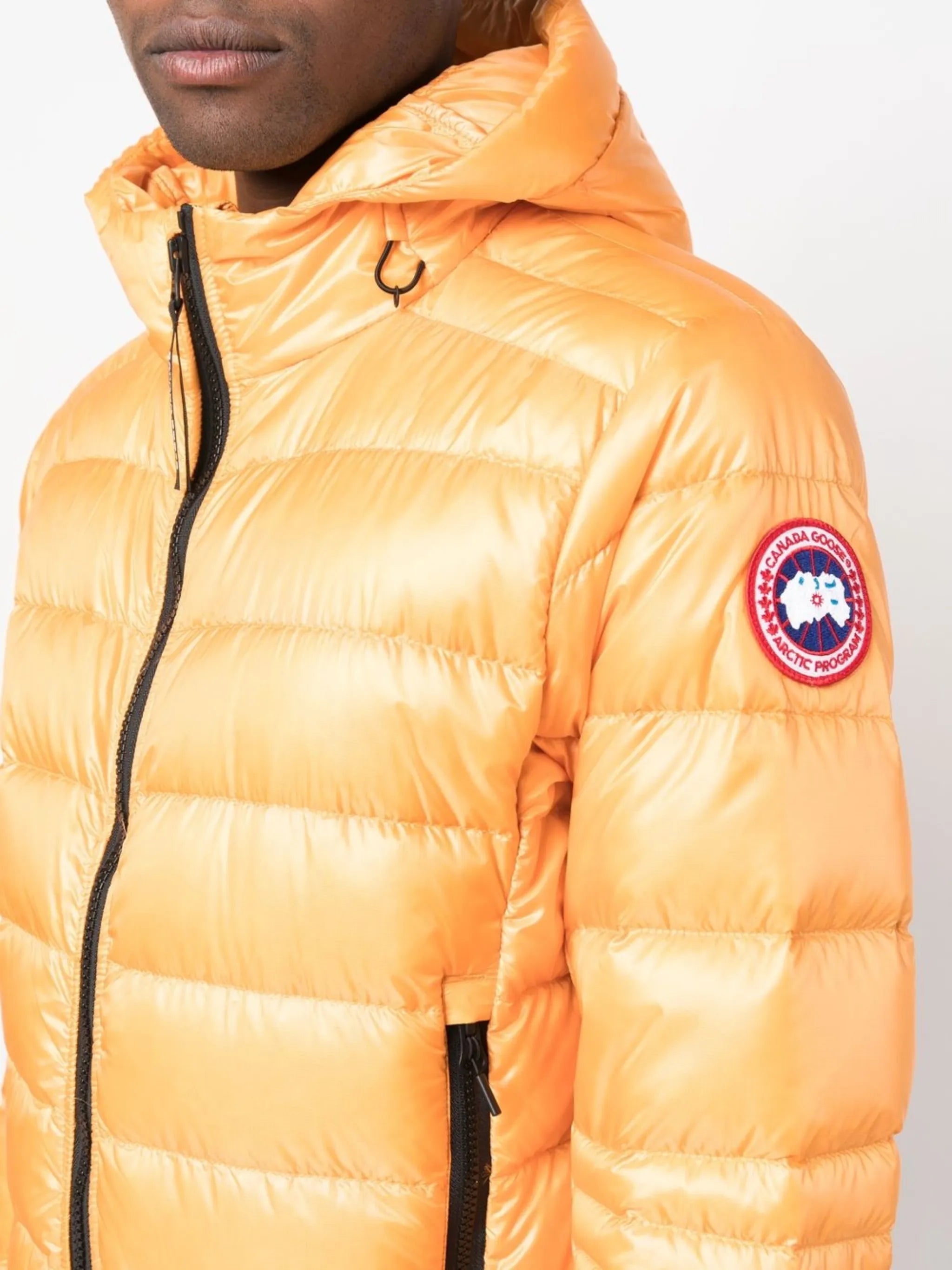 logo-patch hooded puffer jakcet