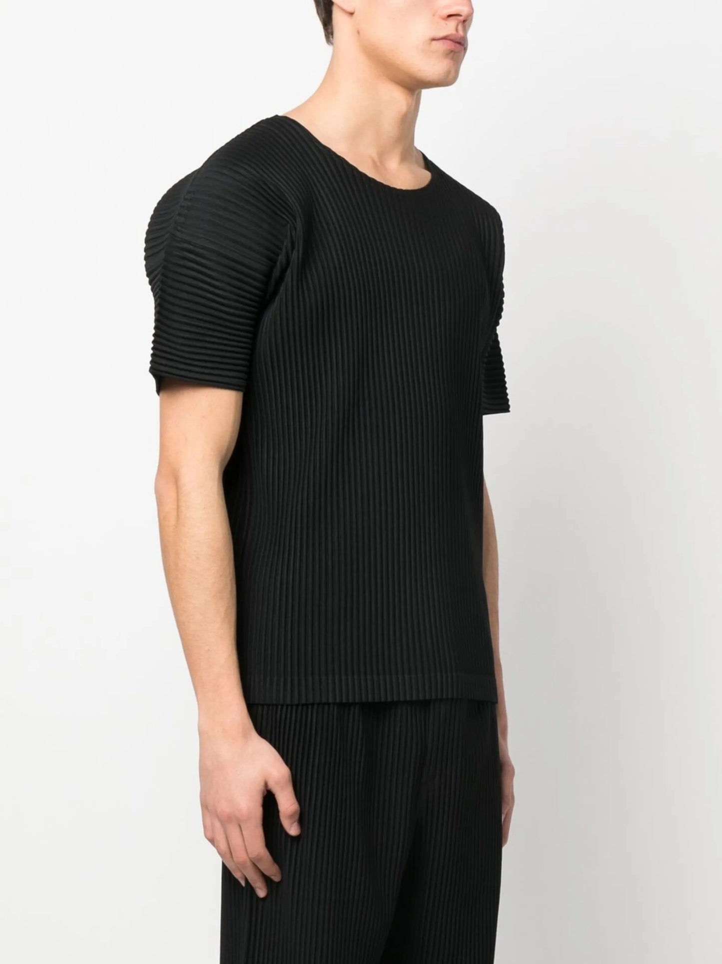 short-sleeves ribbed T-shirt