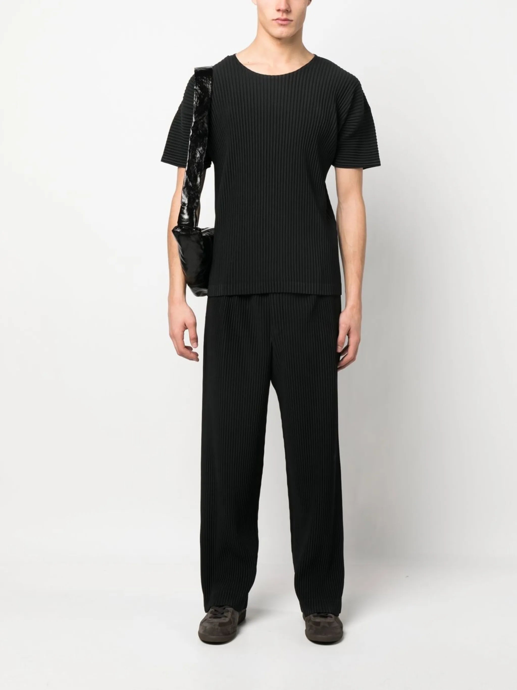 short-sleeves ribbed T-shirt