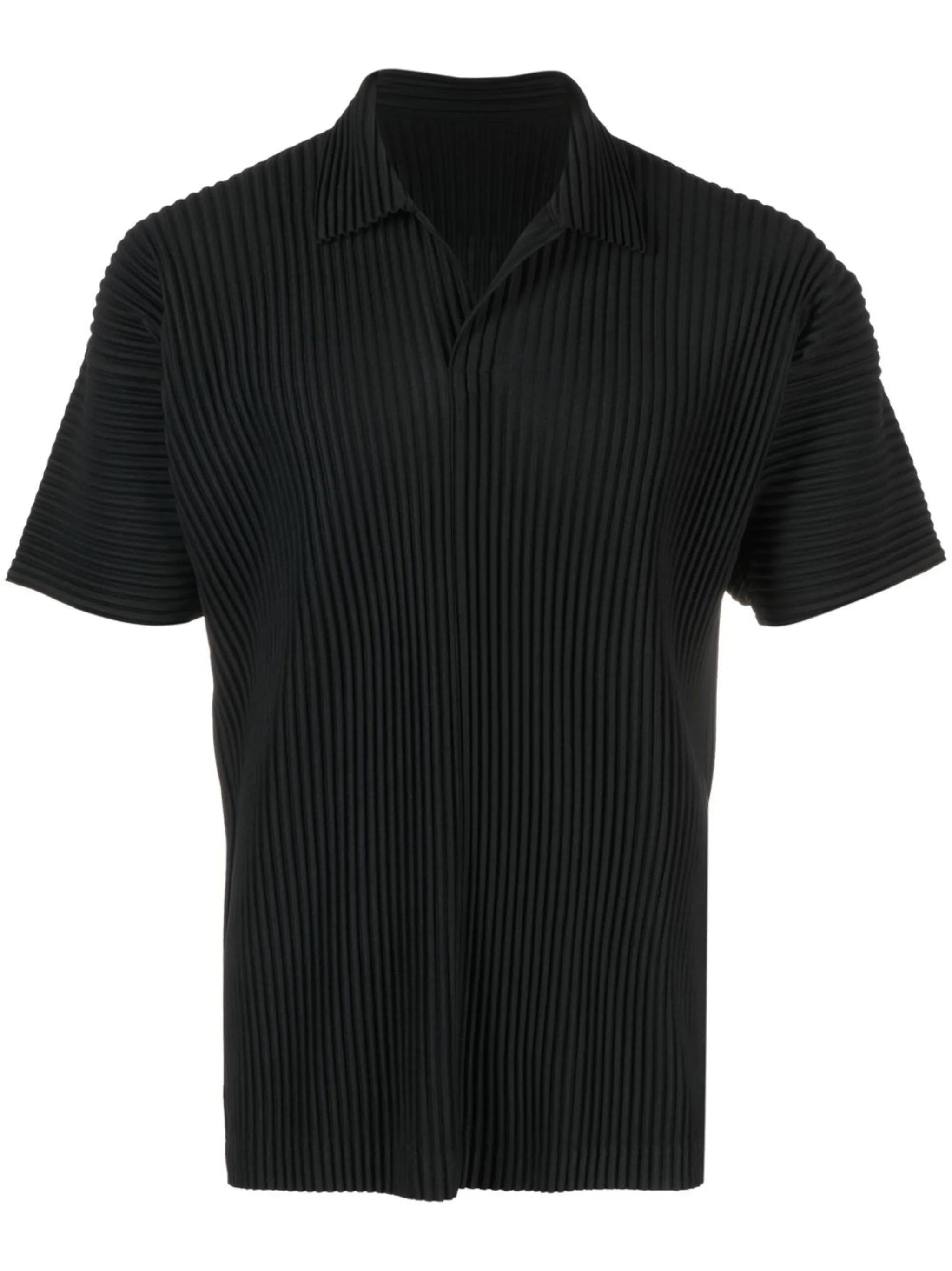 short-sleeve ribbed shirt