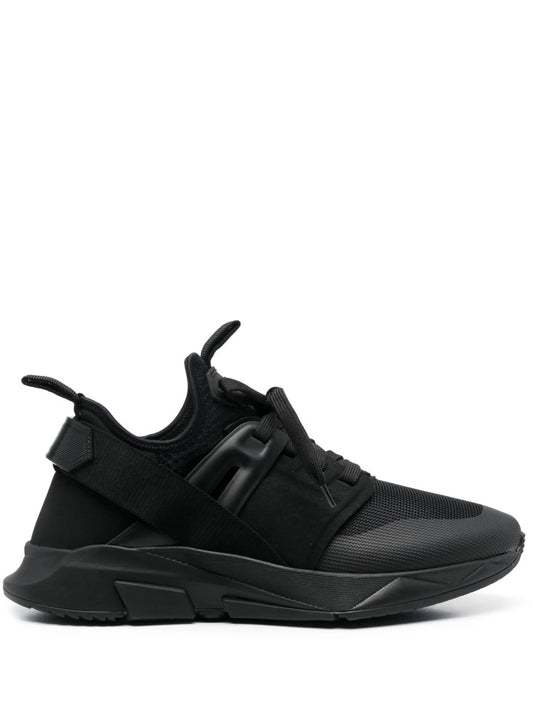 logo-patch lace-up sneakers