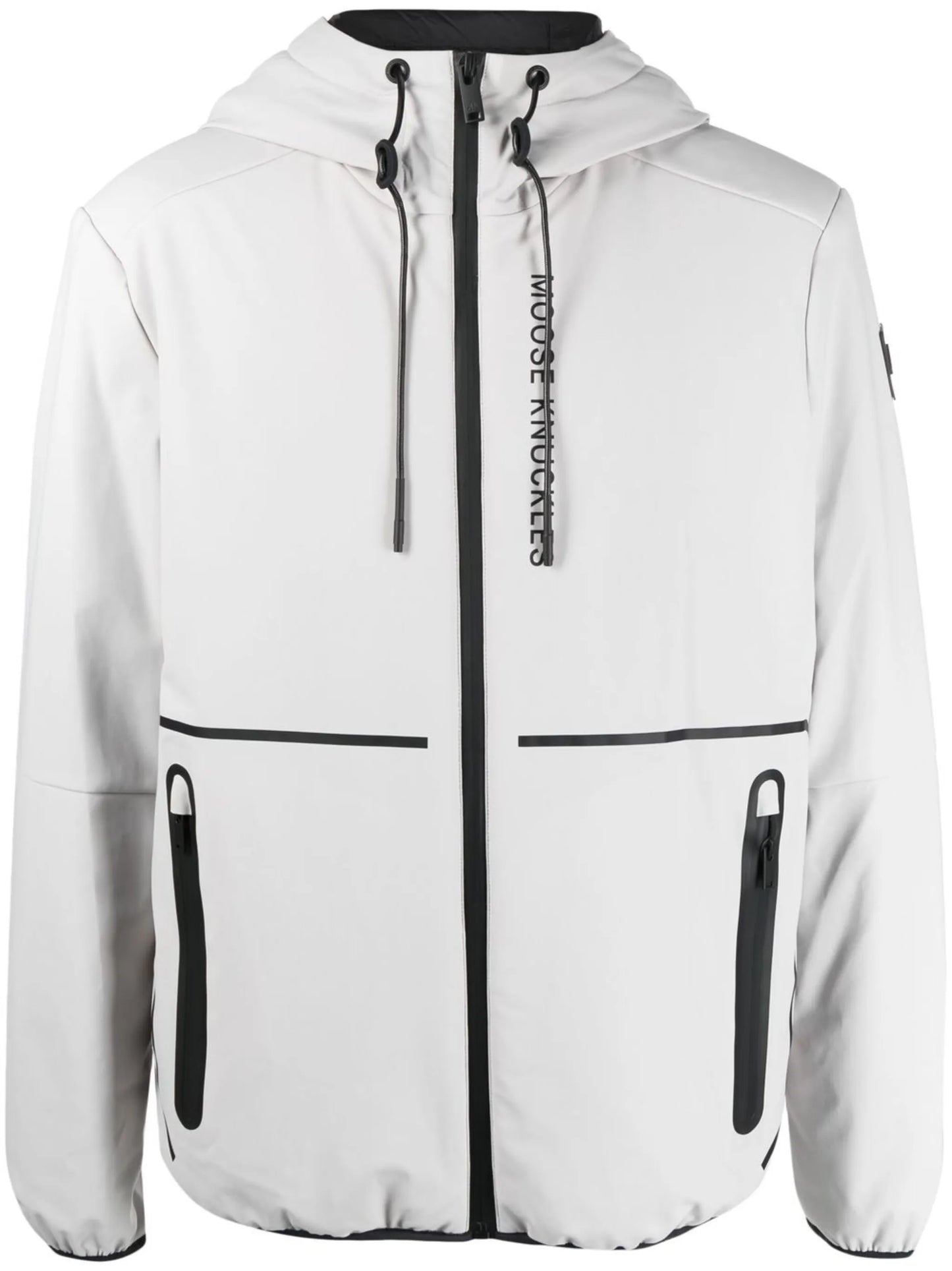contrast-detailing hooded jacket