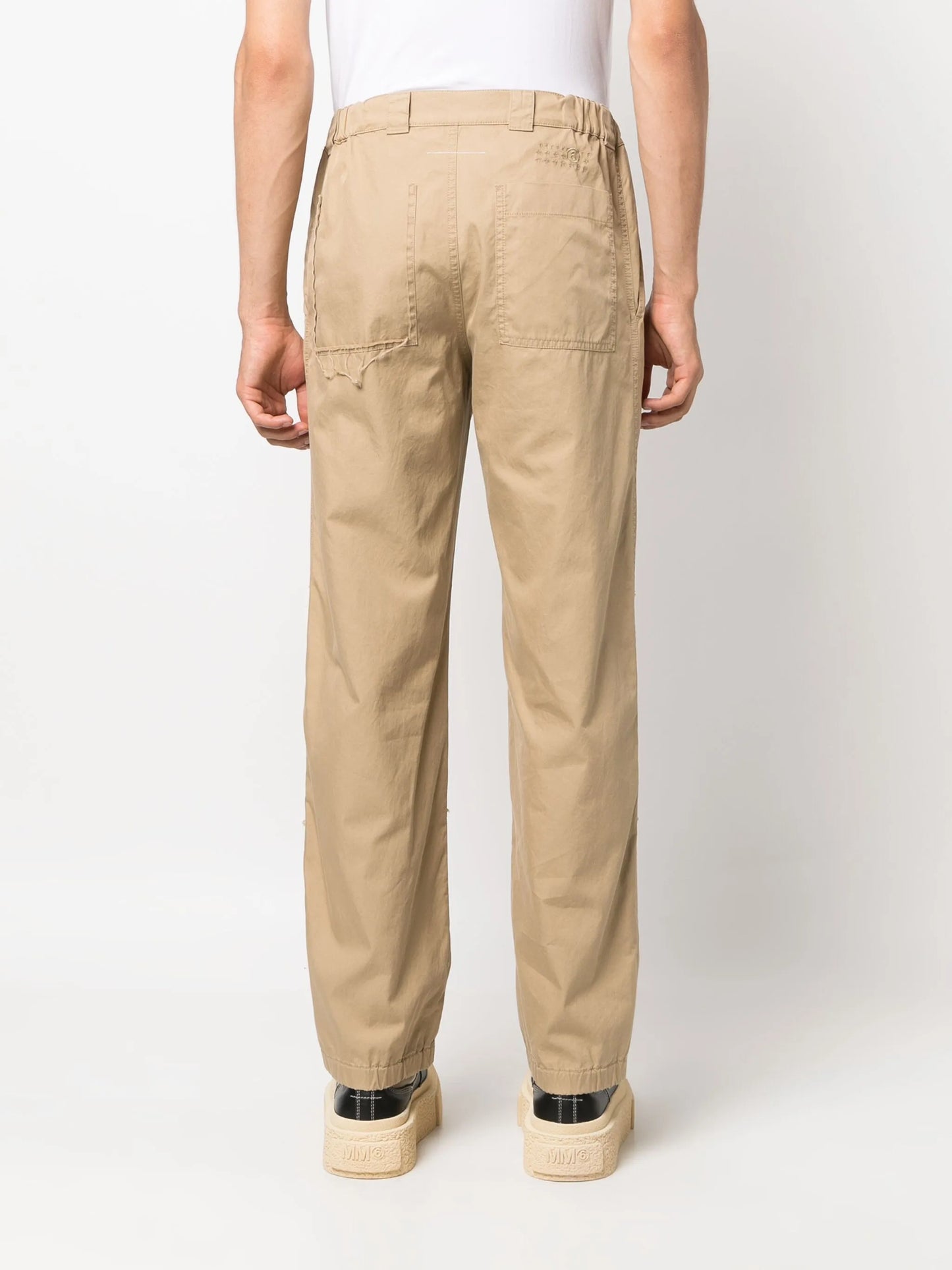 numbers-motif chino trousers
