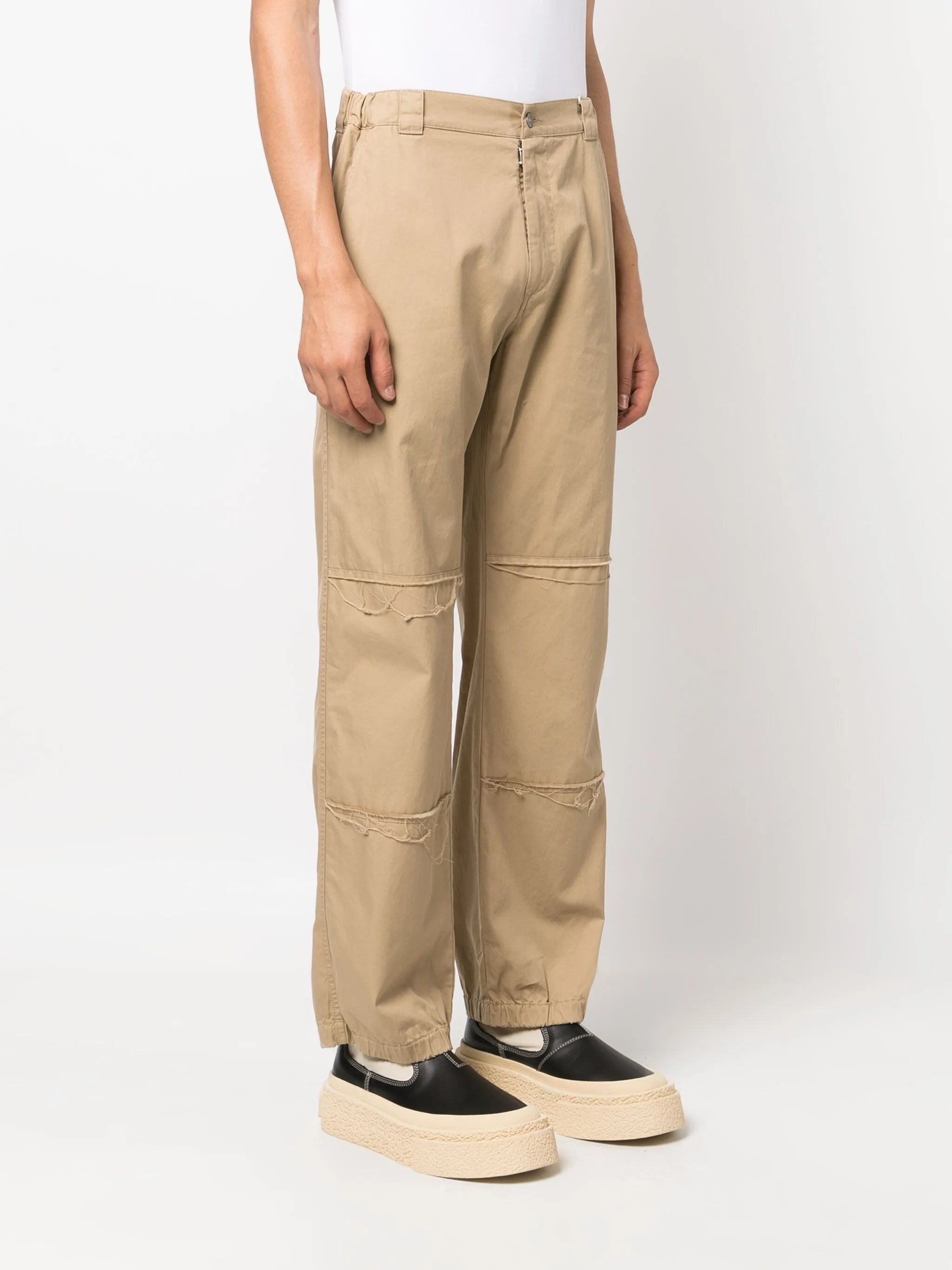 numbers-motif chino trousers
