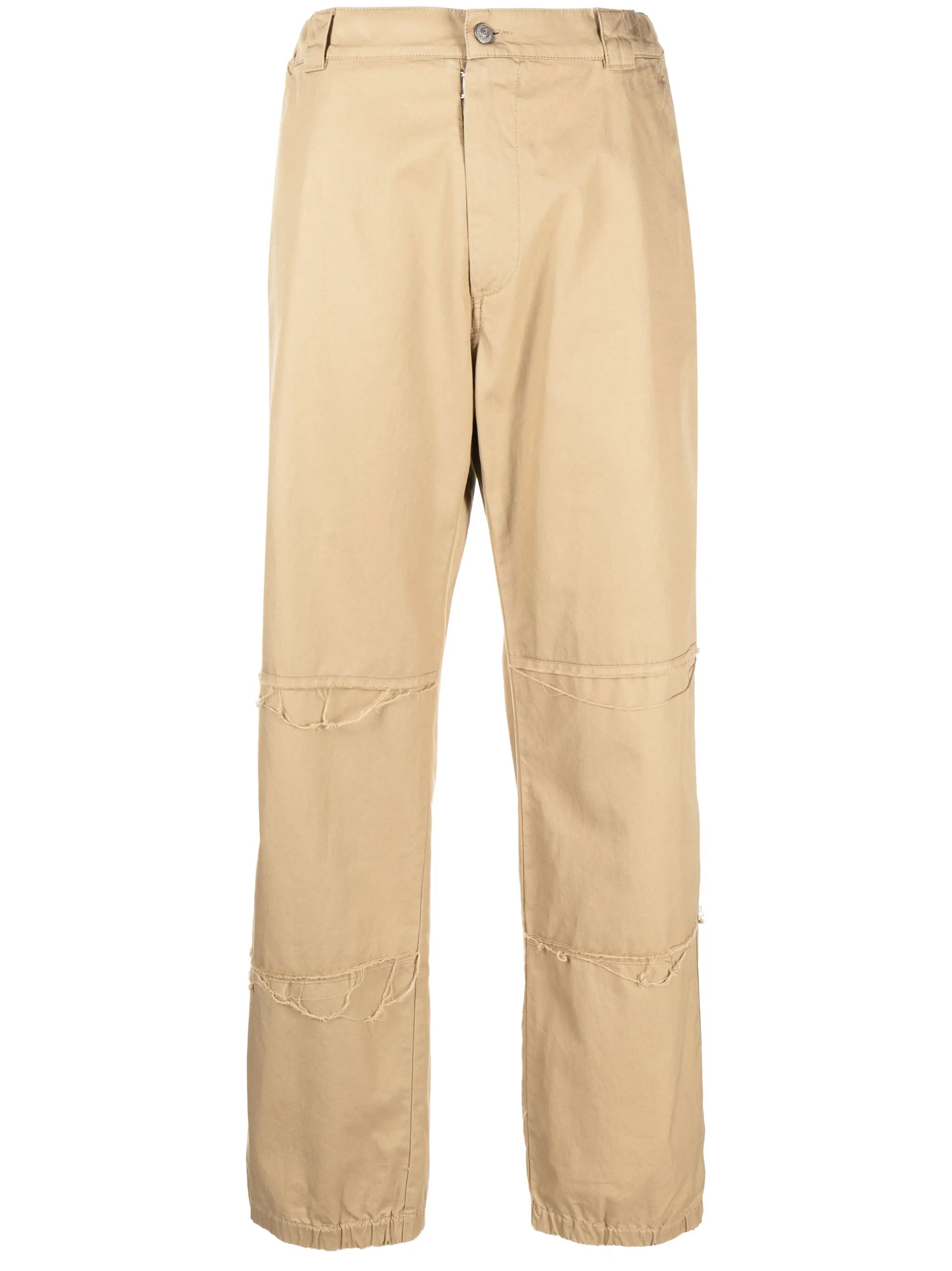 numbers-motif chino trousers