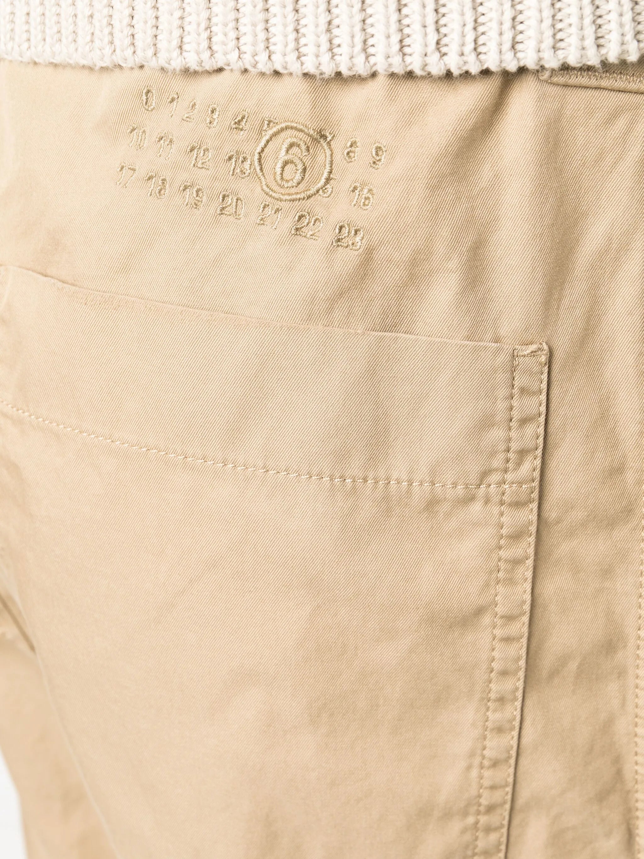 numbers-motif chino trousers
