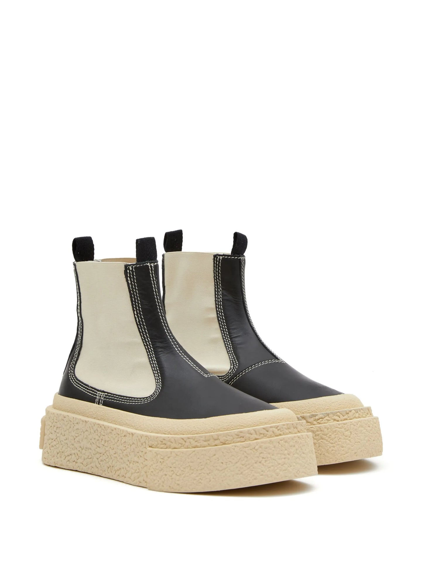 round-toe leather boots