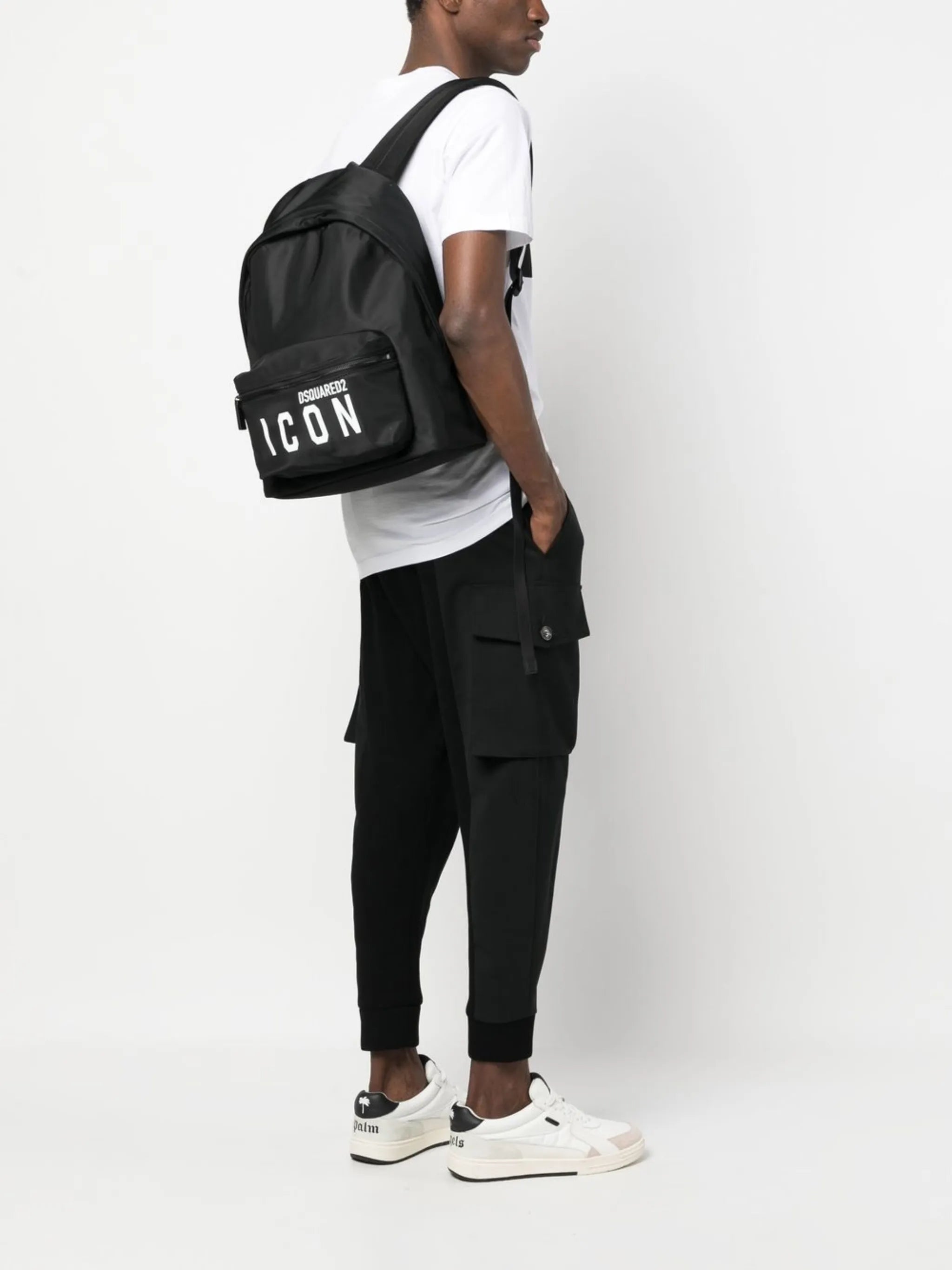 Icon logo-print backpack