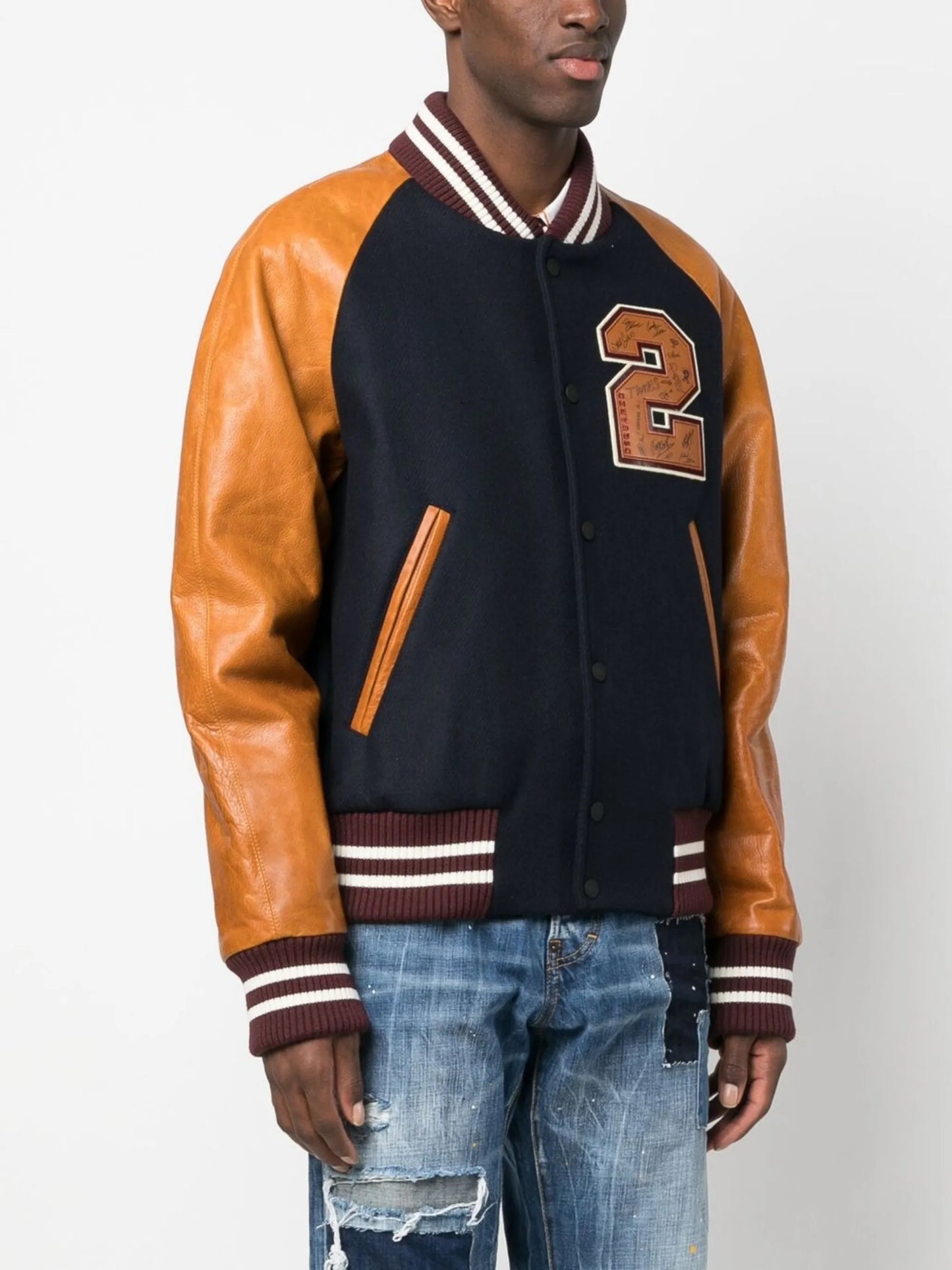 wool-blend varsity jacket