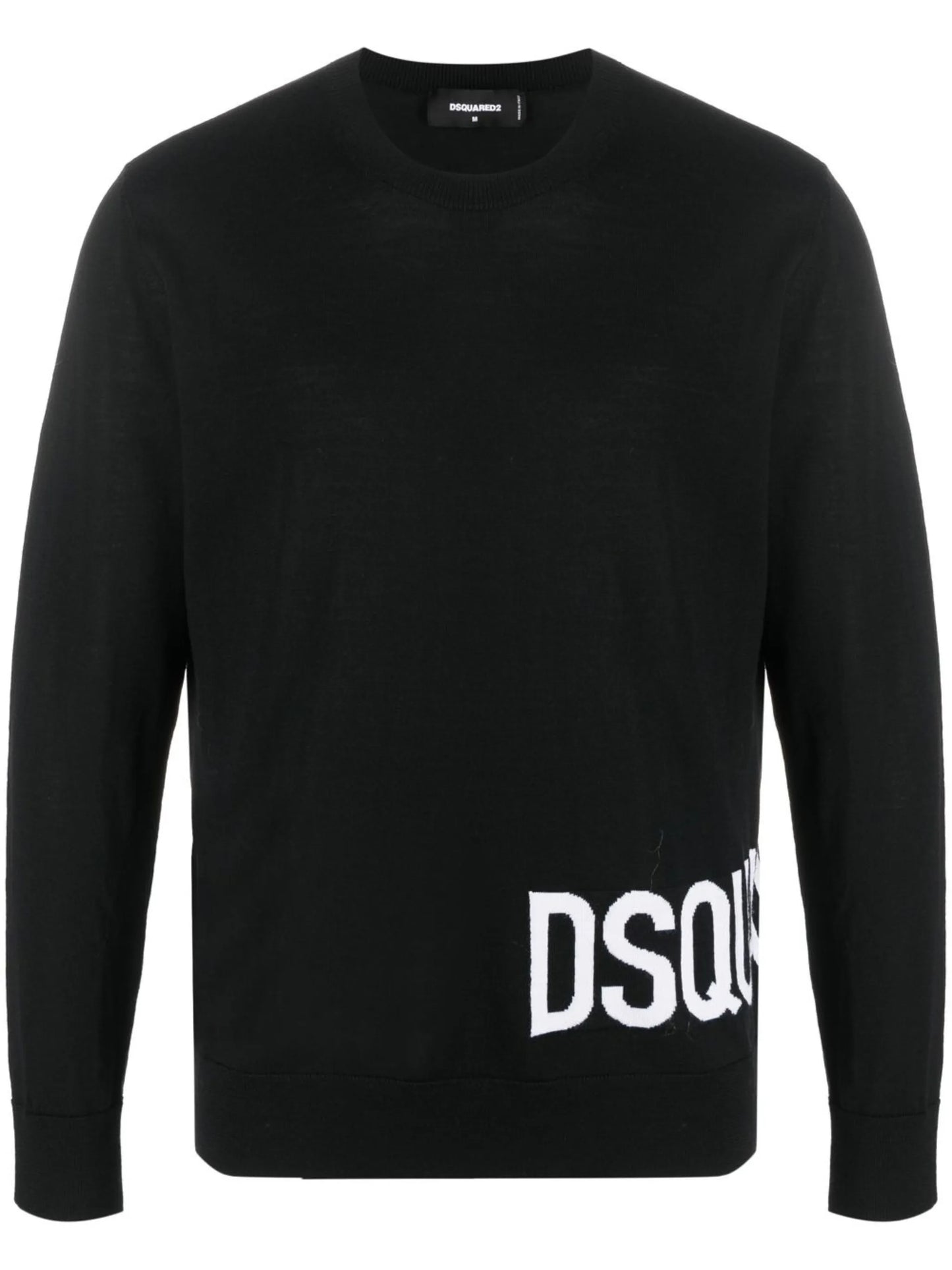 logo-intarsia crew-neck sweater