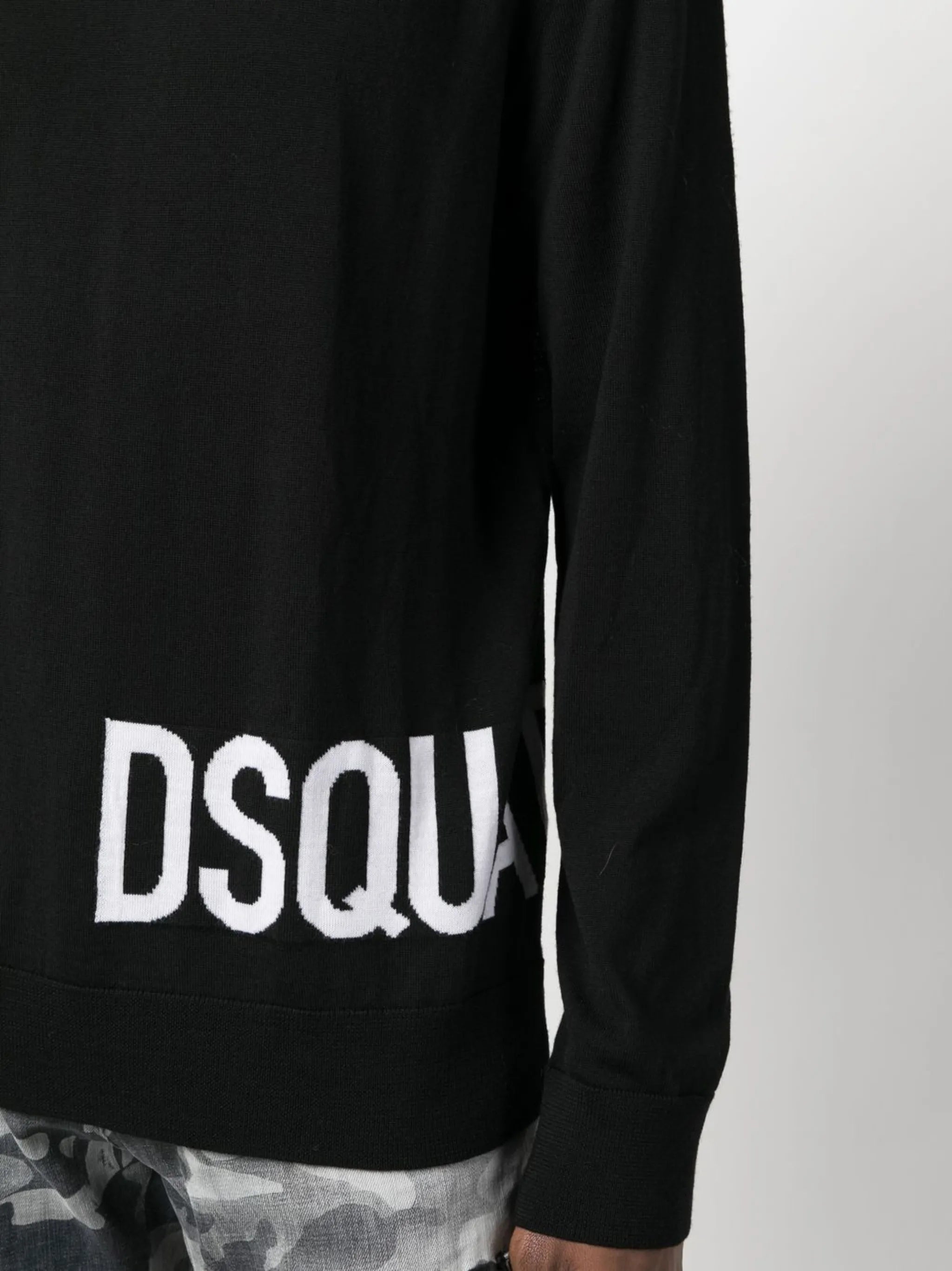 logo-intarsia crew-neck sweater
