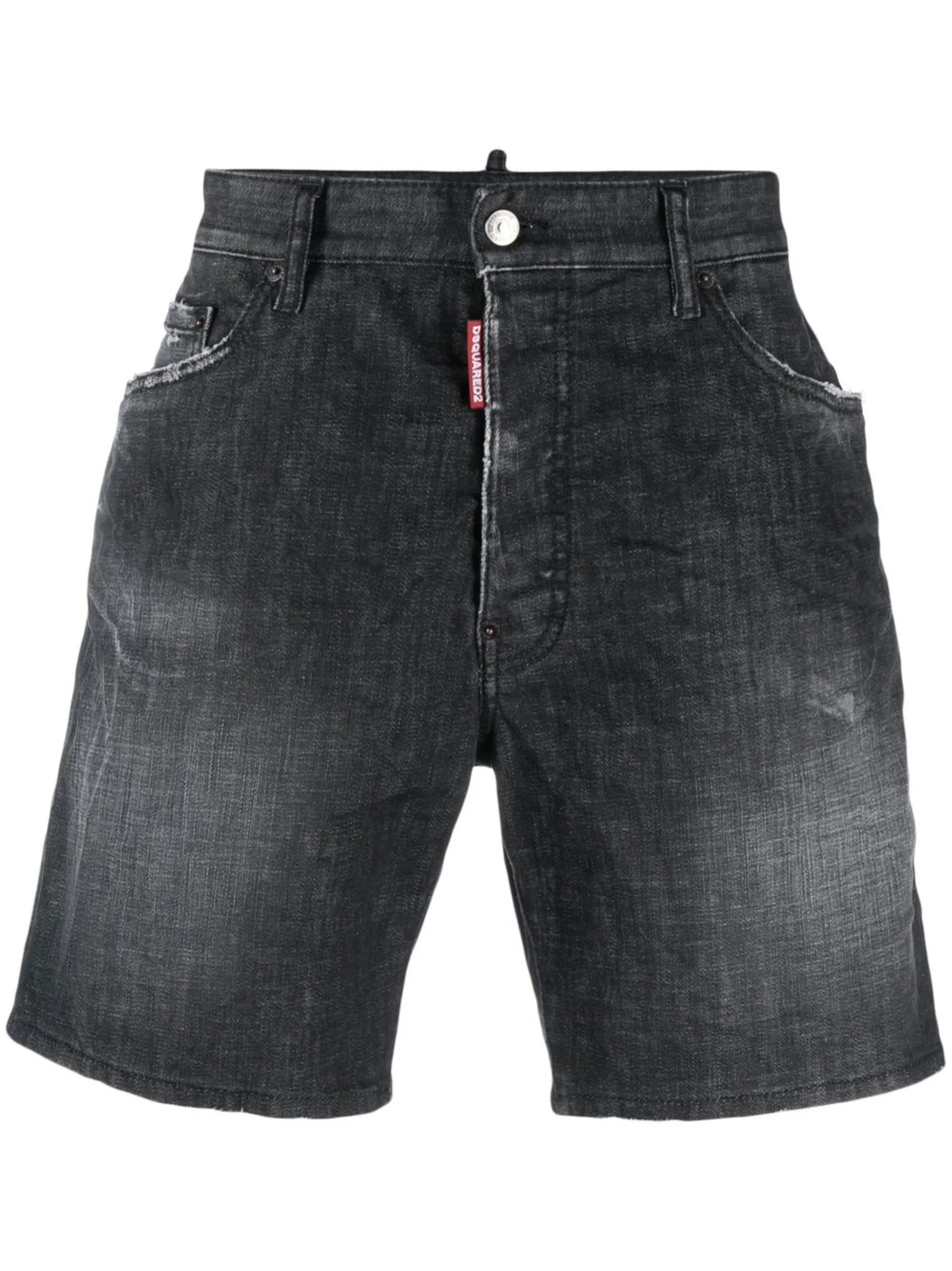 distressed denim shorts