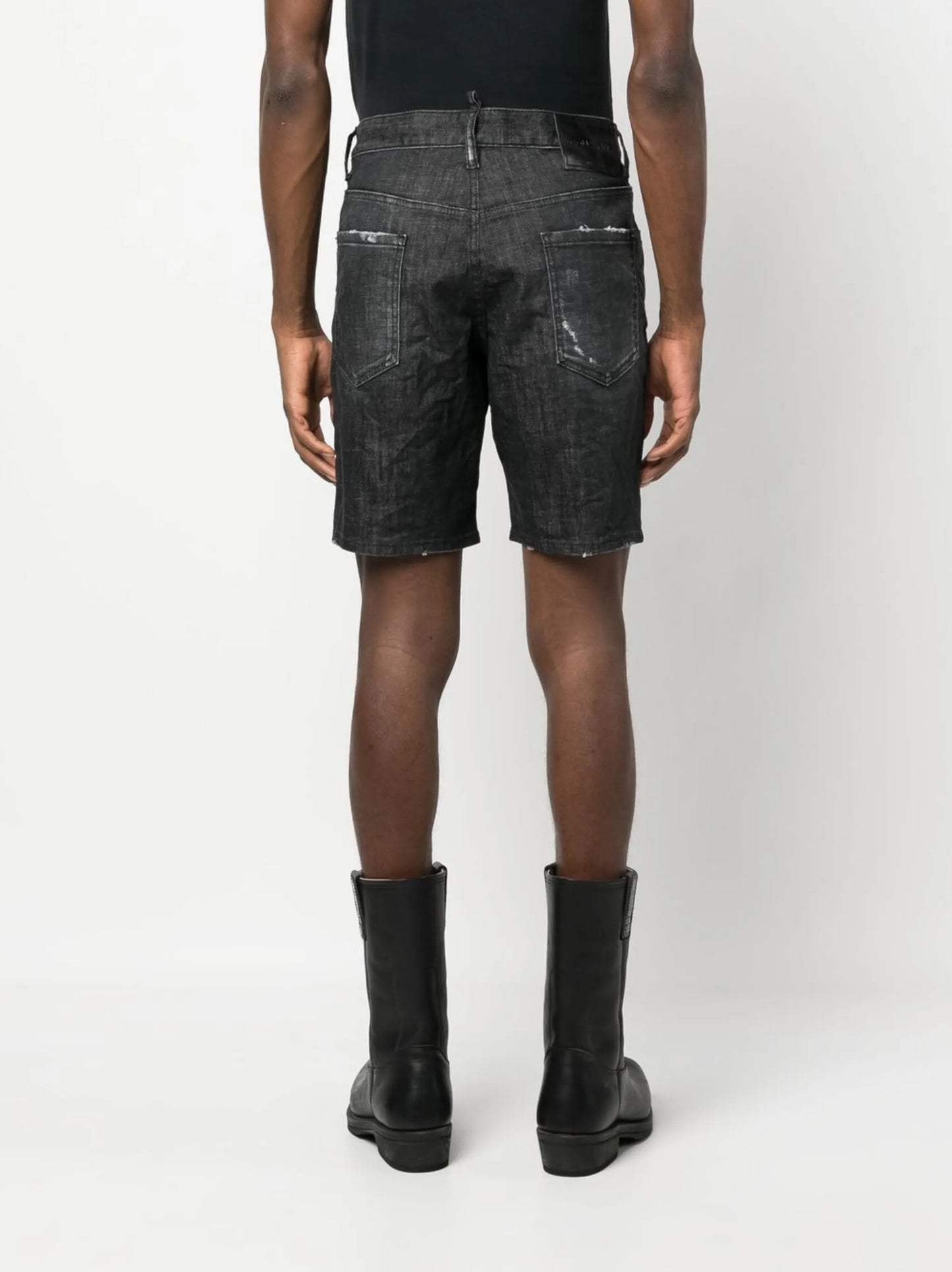 distressed denim shorts