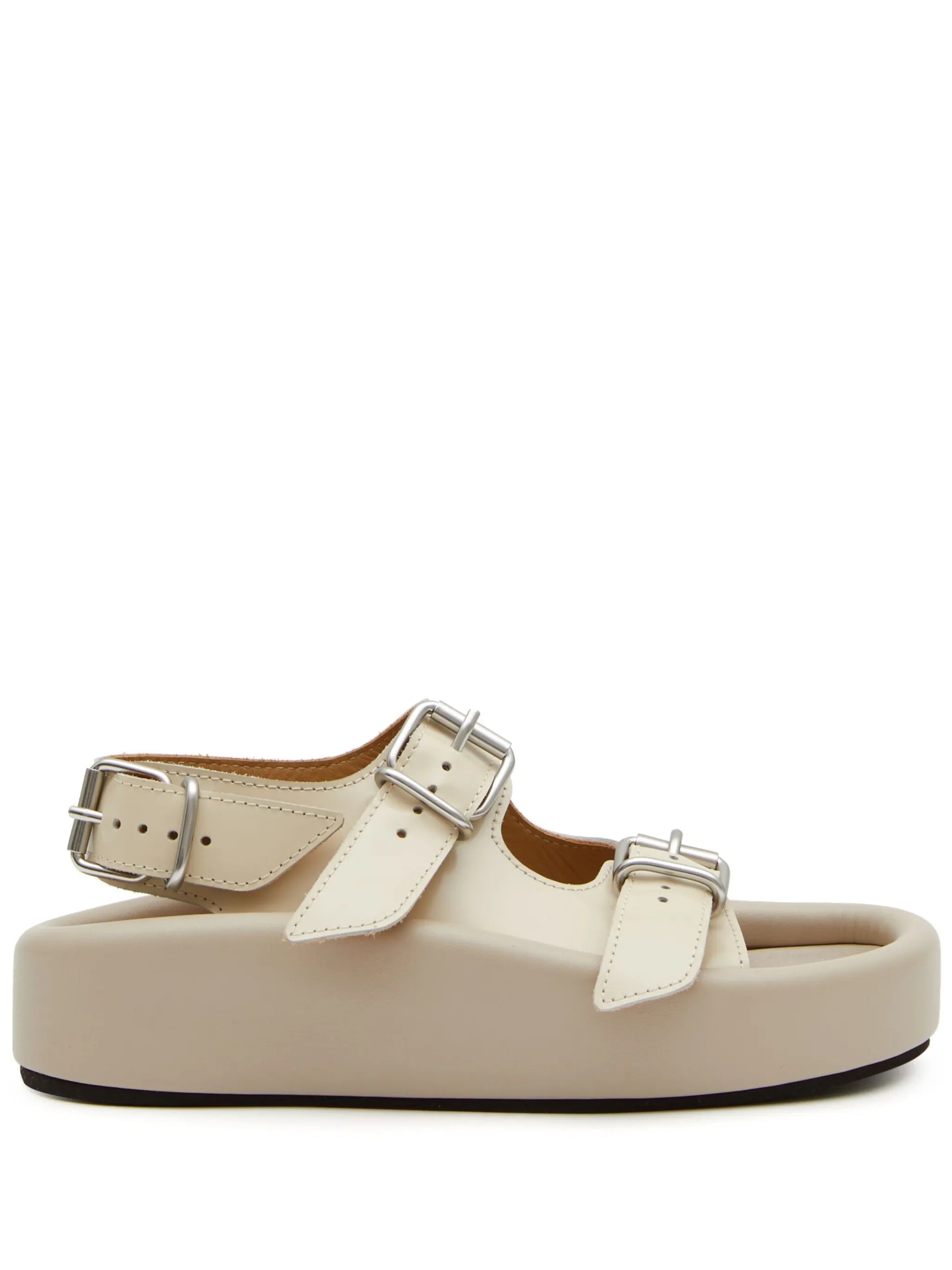 open-toe buckled sandals
