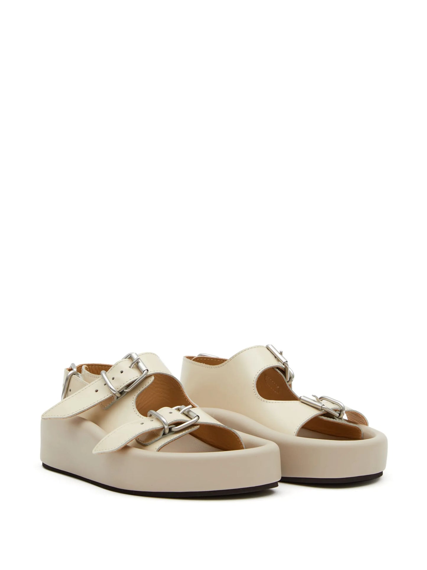 open-toe buckled sandals