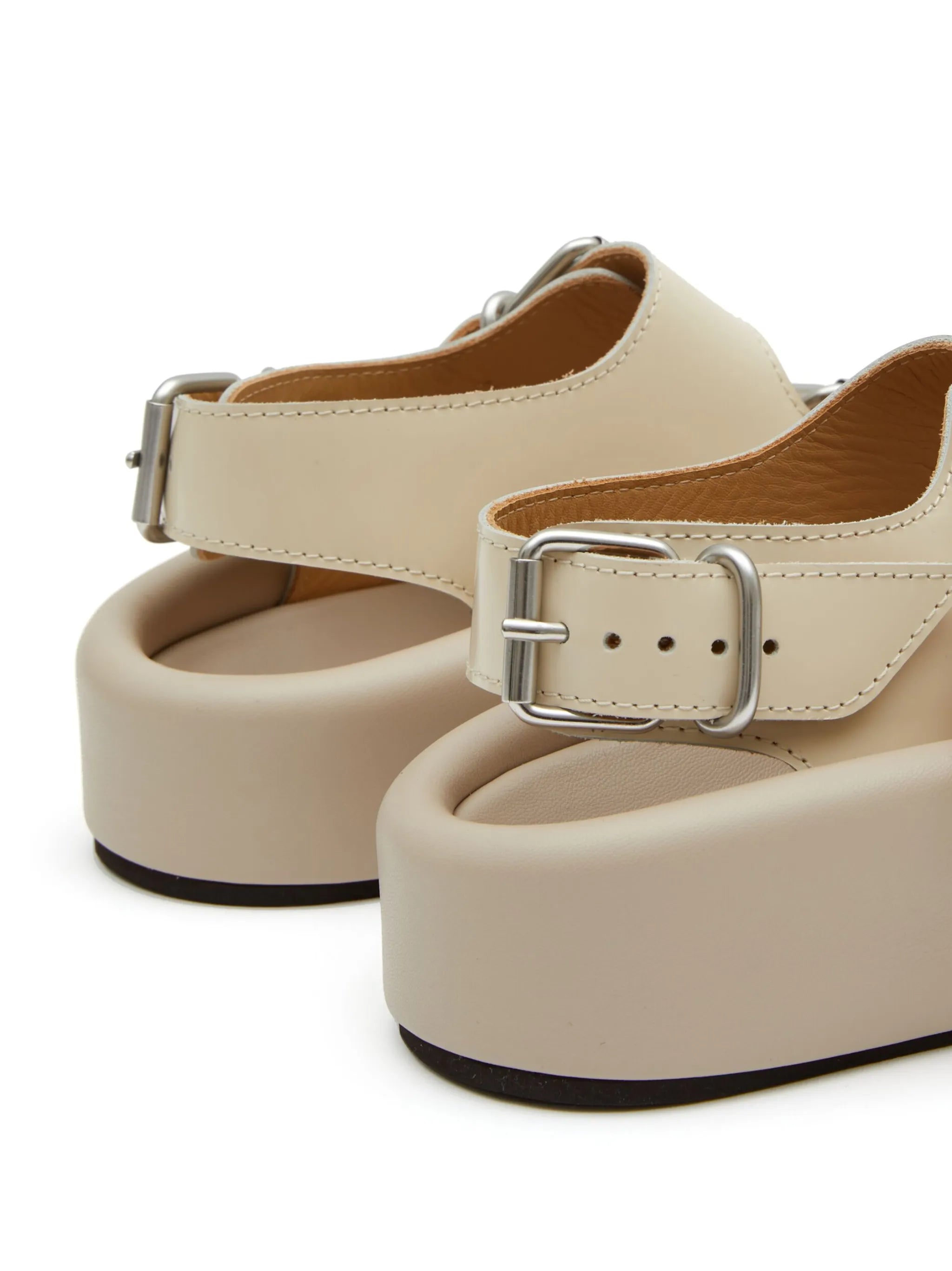 open-toe buckled sandals