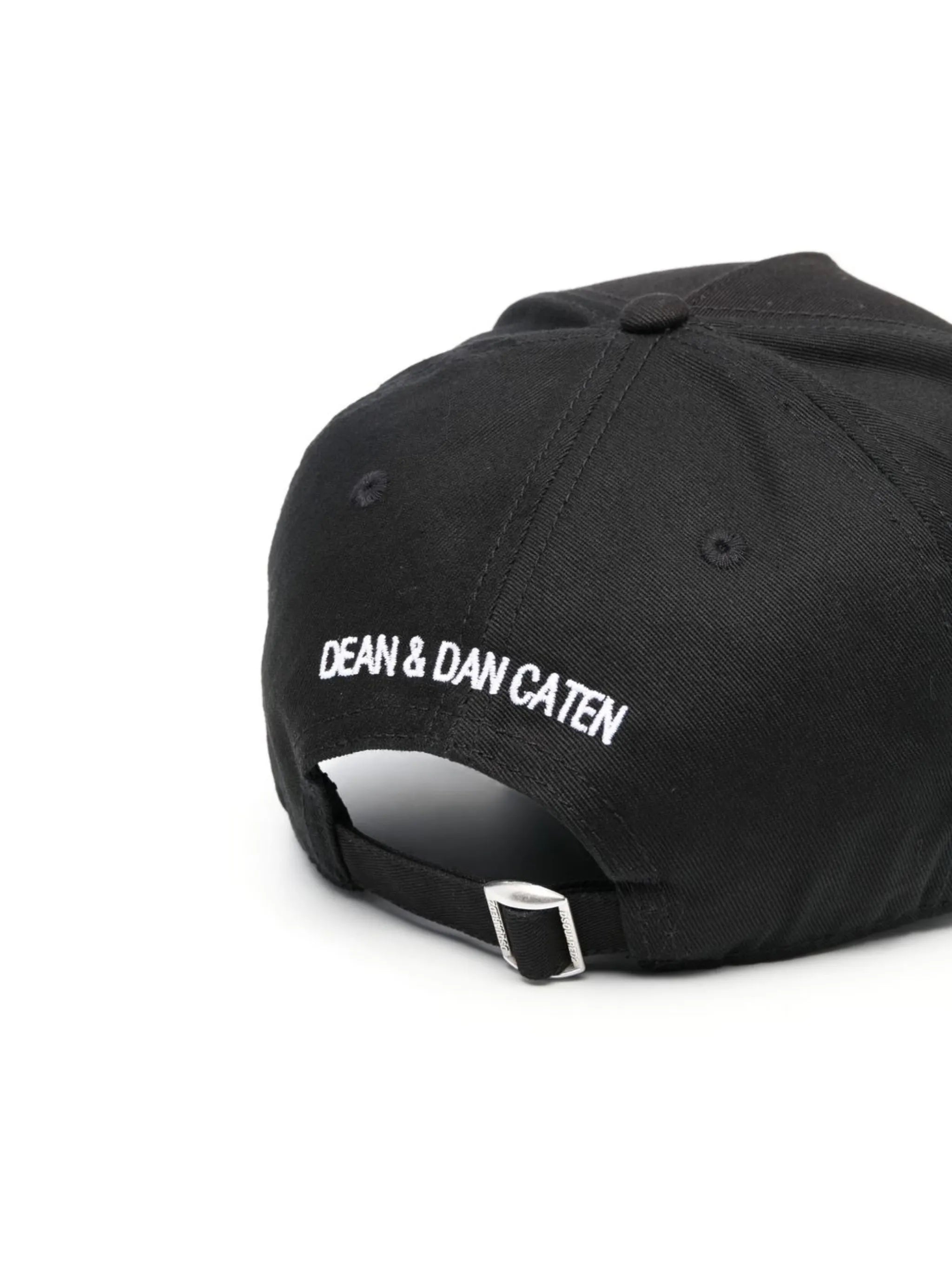Icon-embroidered cotton baseball cap