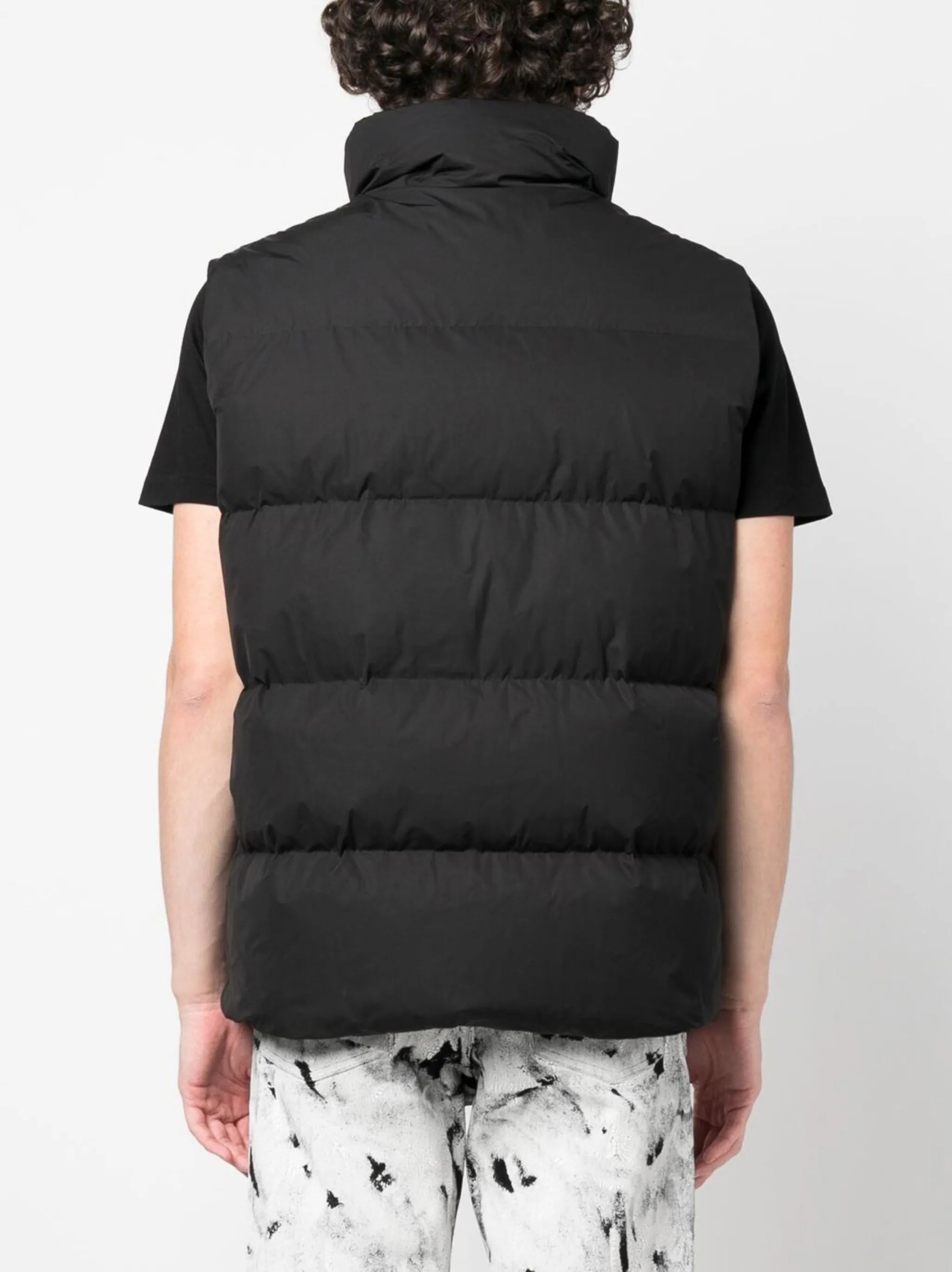 funnel-neck padded gilet