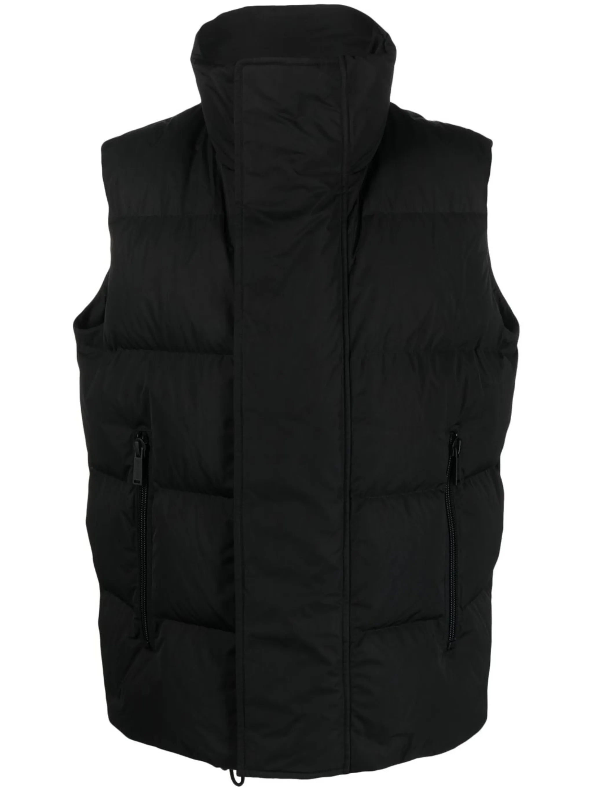 funnel-neck padded gilet