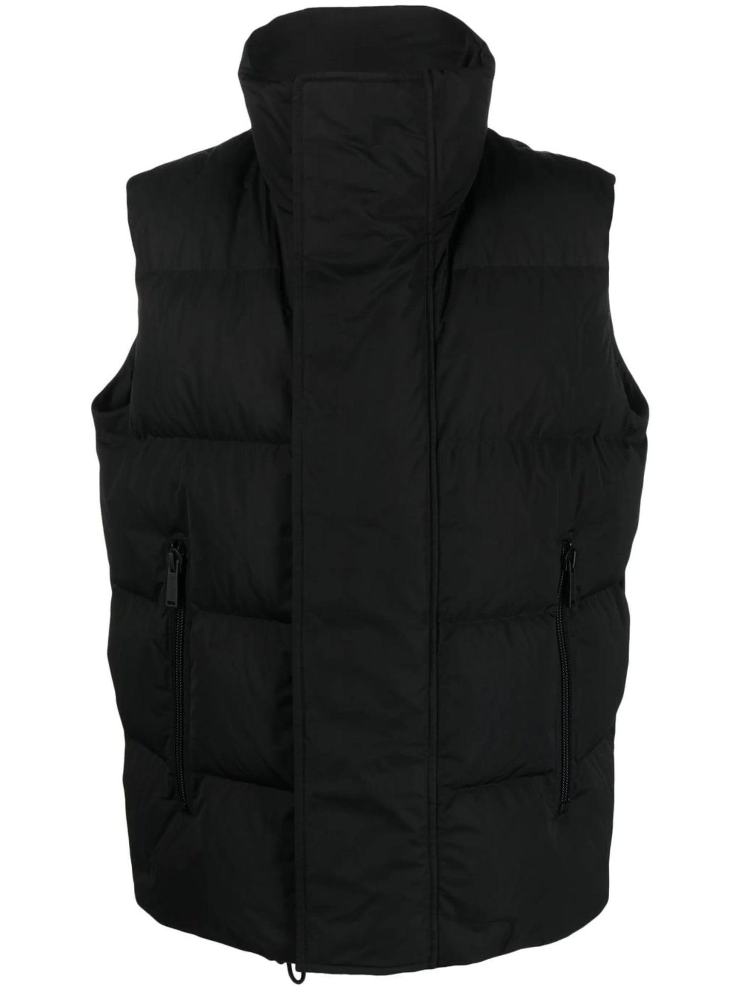 funnel-neck padded gilet