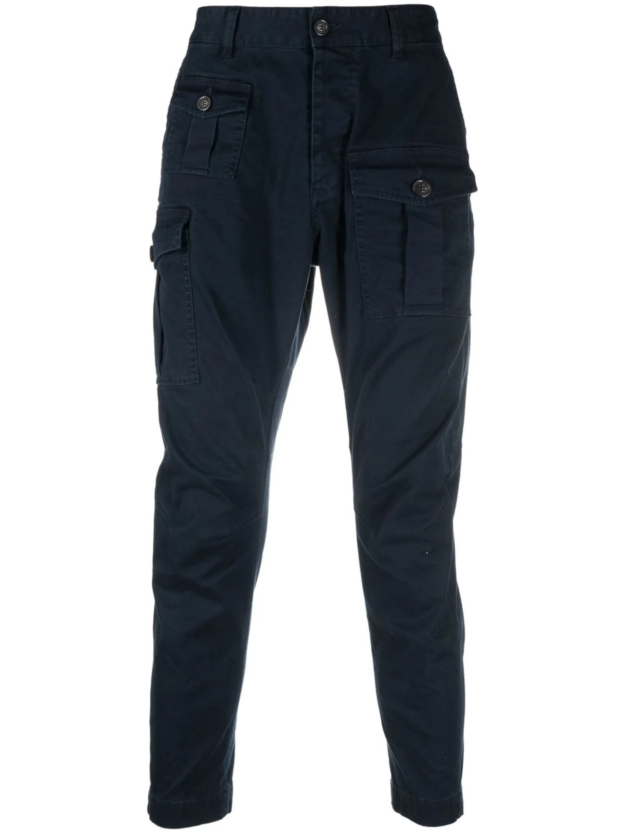 slim-cut cargo trousers