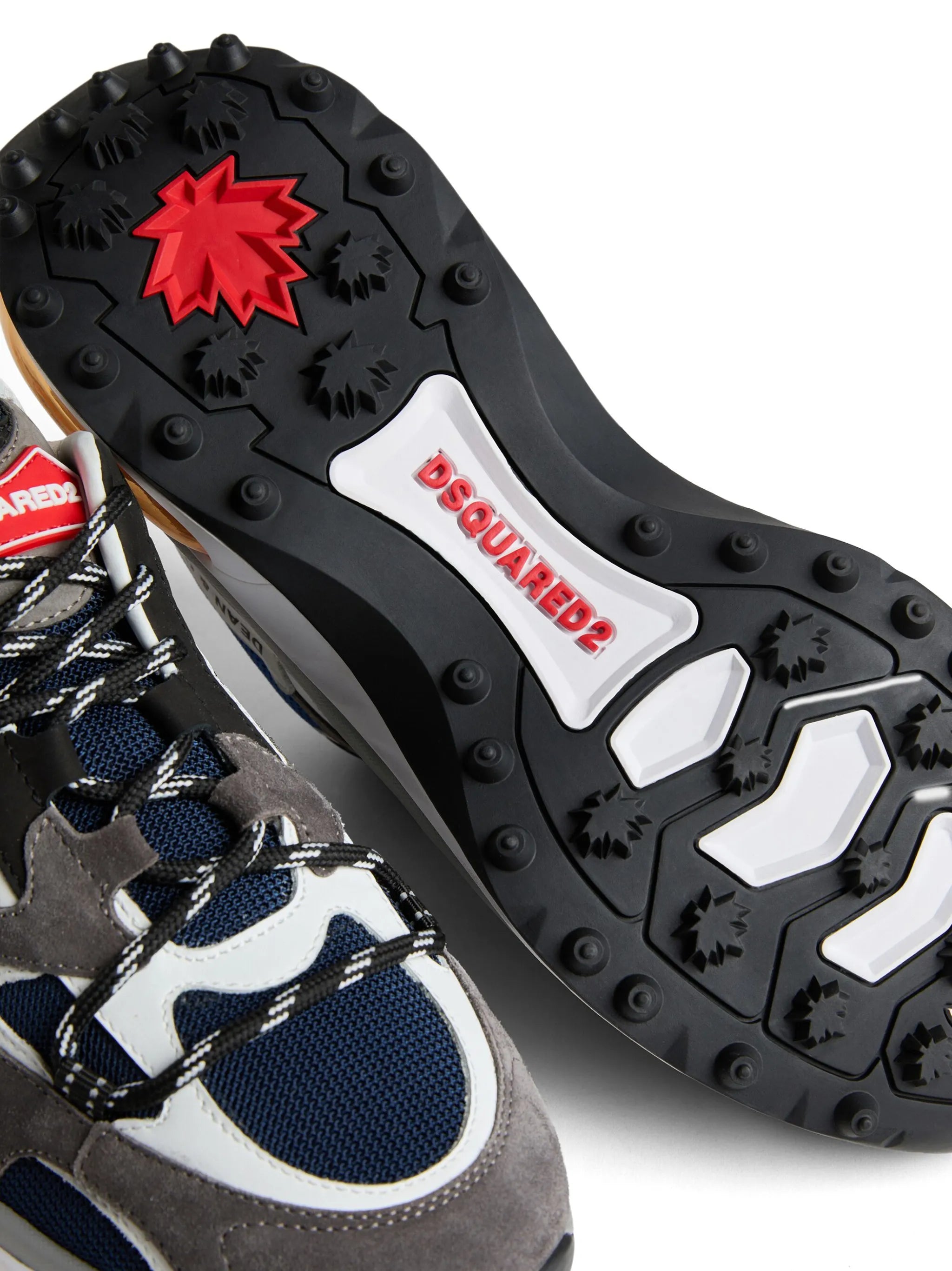 logo-embellished panelled sneakers