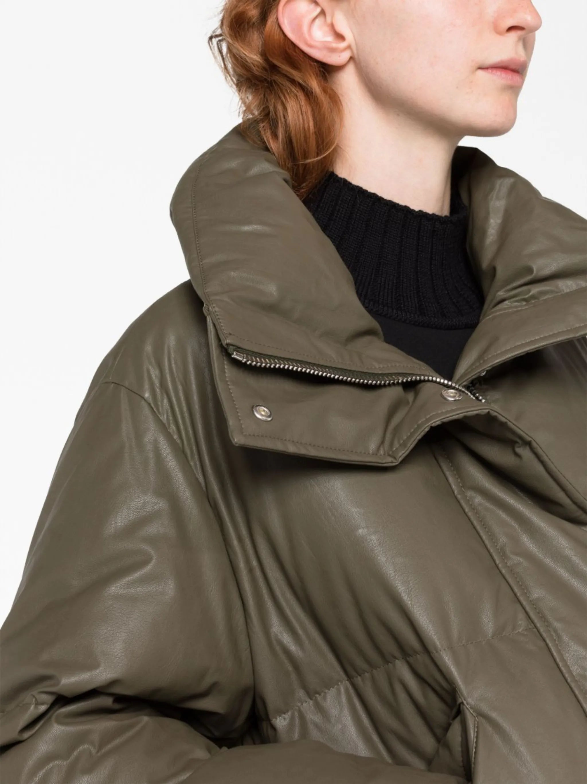 cropped padded down jacket